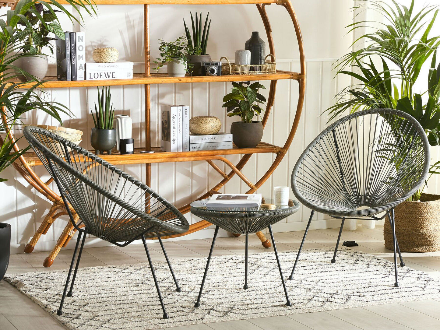 Bistro Set ACAPULCO II PE Rattan Dark Grey