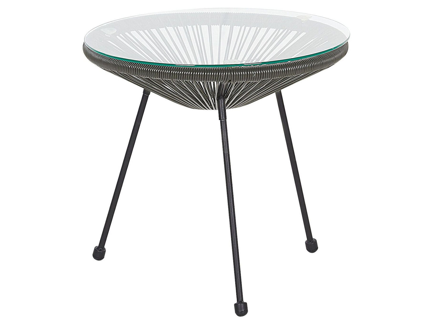 Bistro Set ACAPULCO II PE Rattan Dark Grey