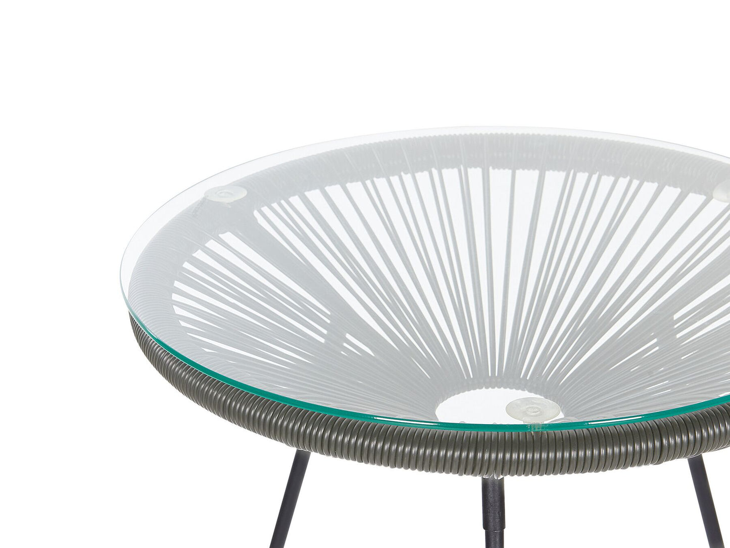 Bistro Set ACAPULCO II PE Rattan Dark Grey