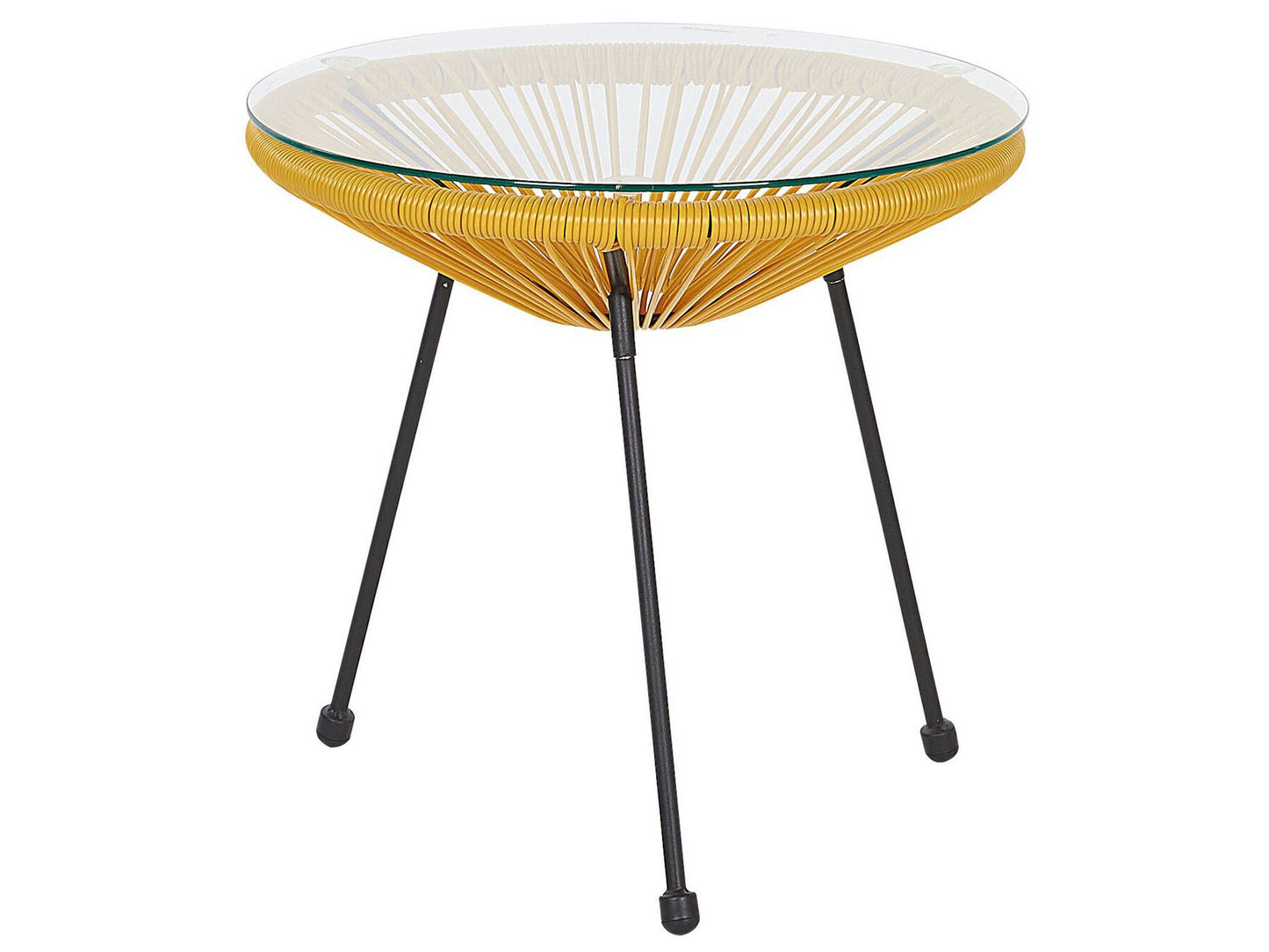 Bistro Set ACAPULCO II PE Rattan Yellow