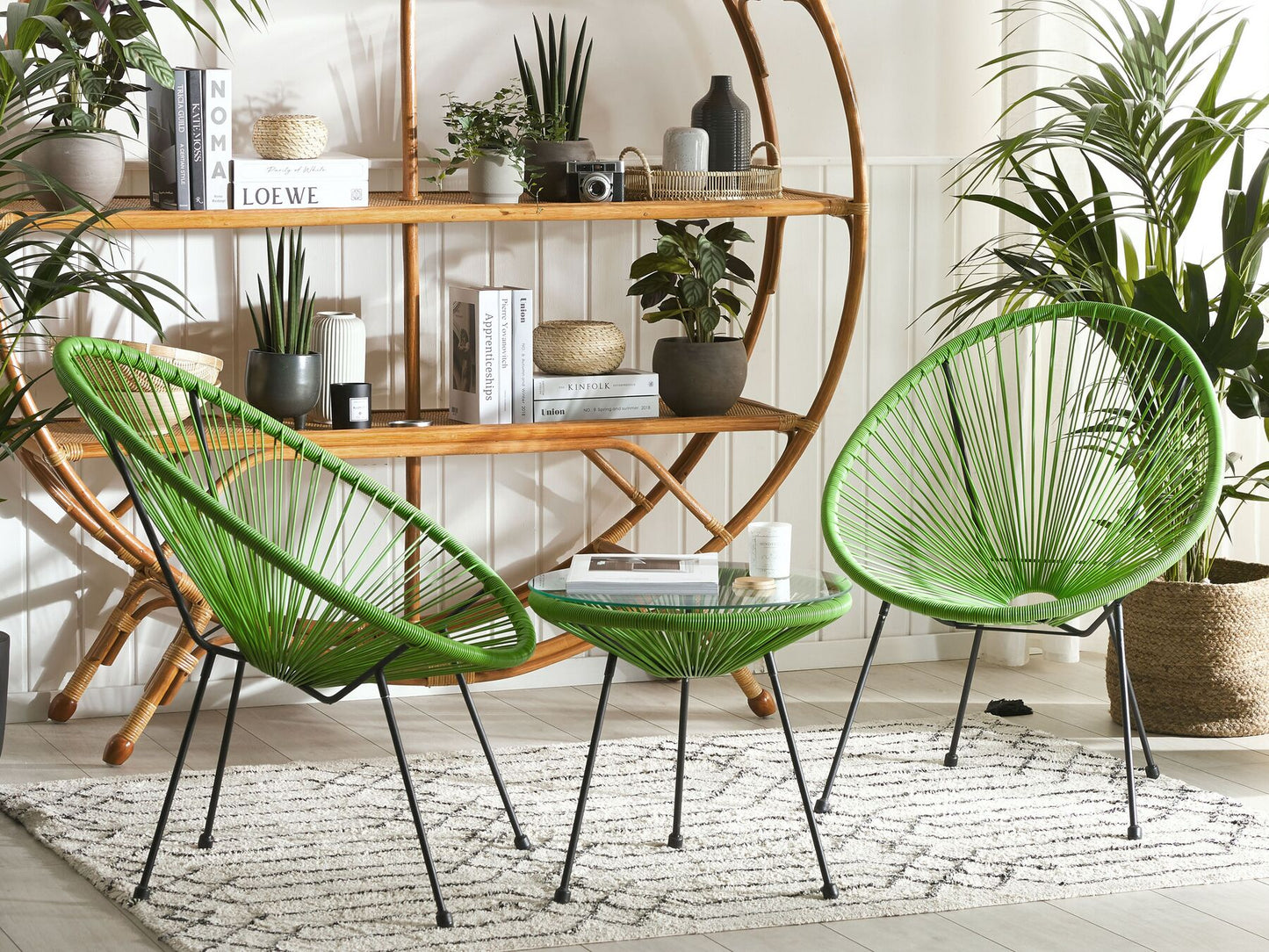 Bistro Set ACAPULCO II PE Rattan Green