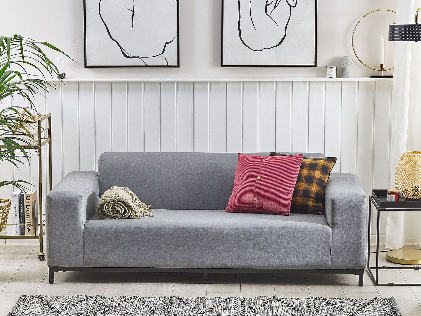 Garden Sofa Grey with Black ROVIGO