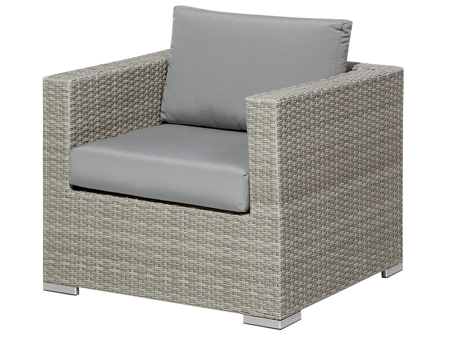 Garden Lounge Set with Table 8 Seater Right Hand Modular Rattan Grey