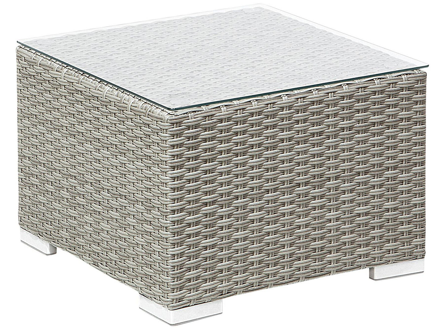 Garden Lounge Set with Table 8 Seater Right Hand Modular Rattan Grey