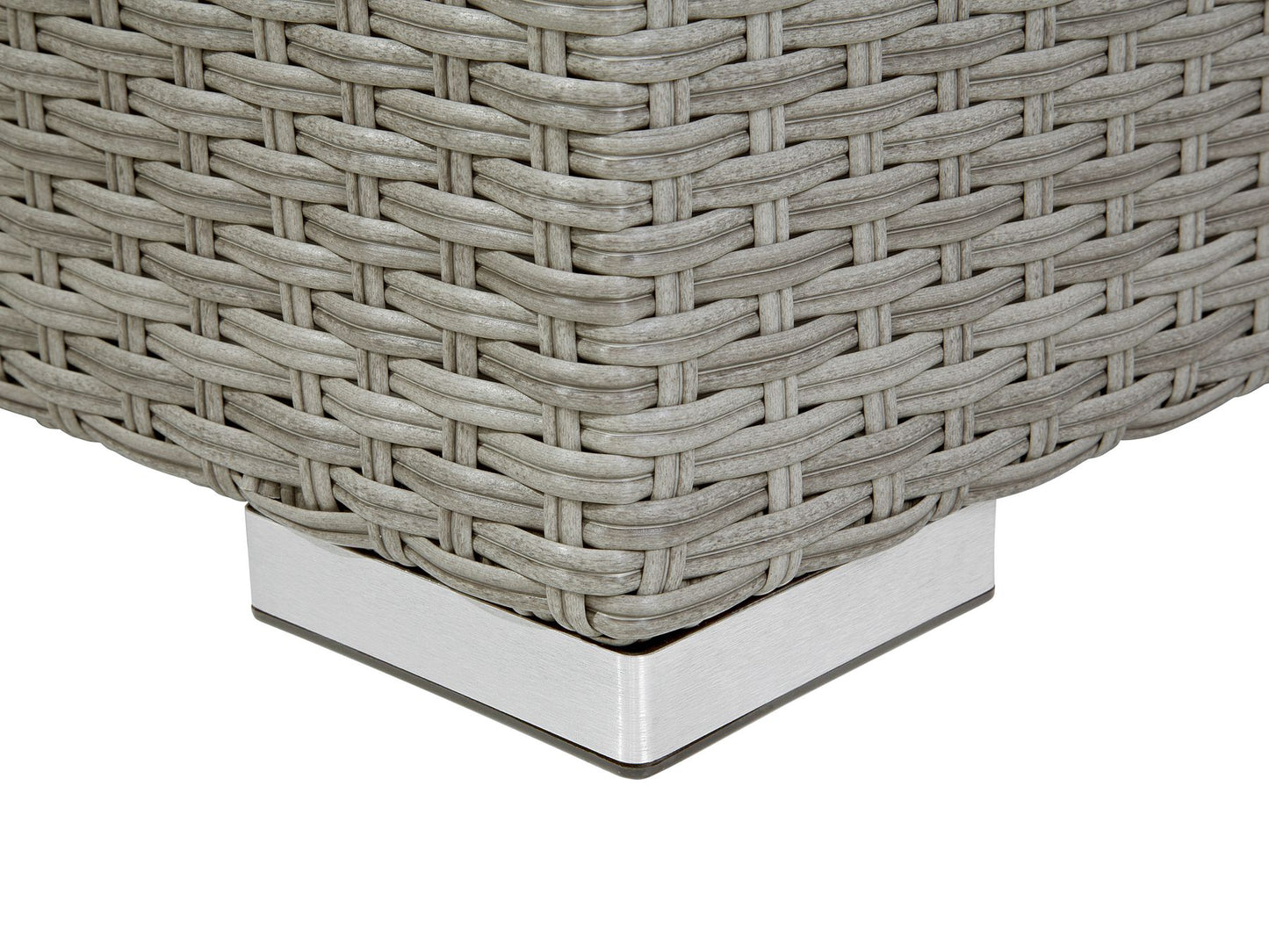 Garden Lounge Set with Table 8 Seater Right Hand Modular Rattan Grey
