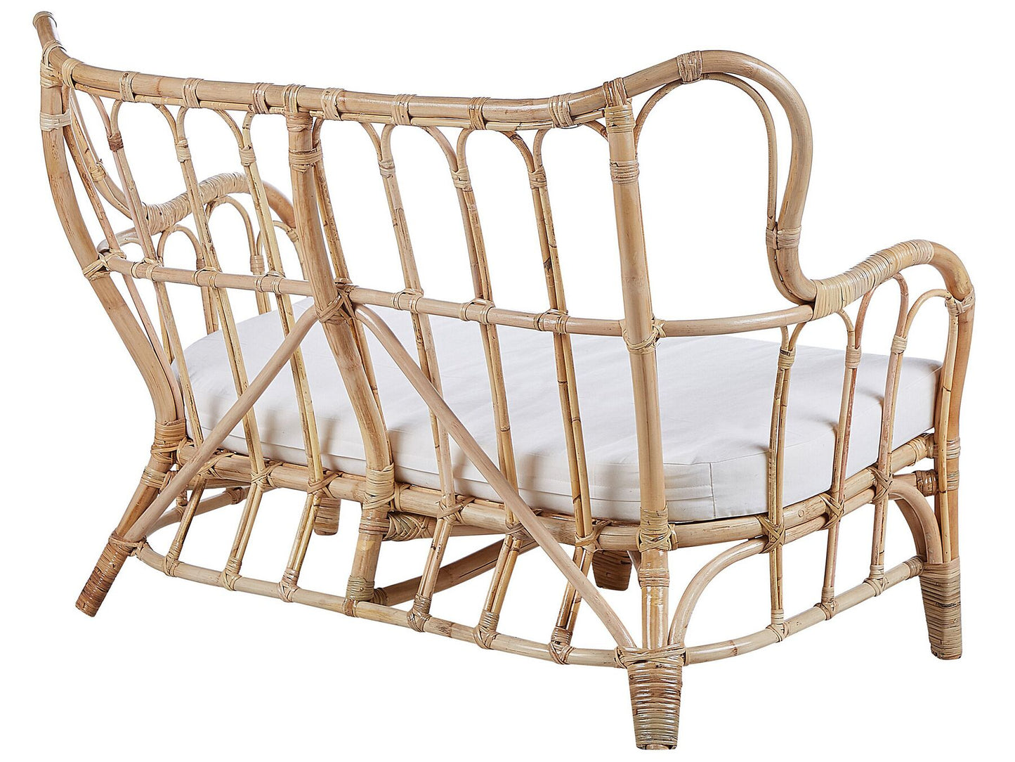 Garden Lounge Set with Table 4 Seater BRINDISI Rattan Natural