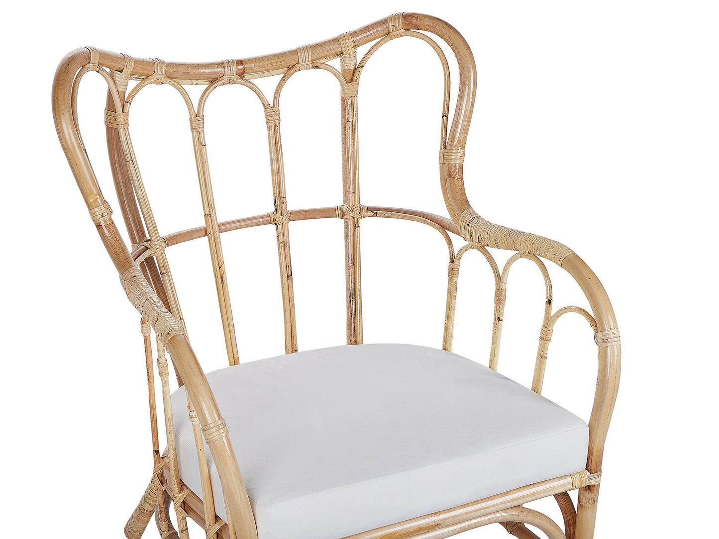 Garden Lounge Set with Table 4 Seater BRINDISI Rattan Natural