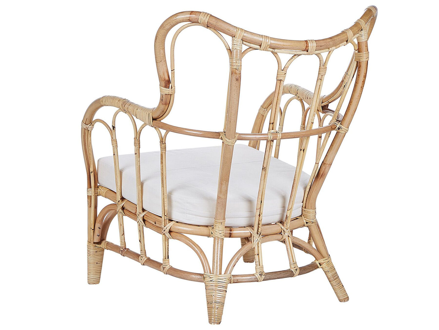 Garden Lounge Set with Table 4 Seater BRINDISI Rattan Natural