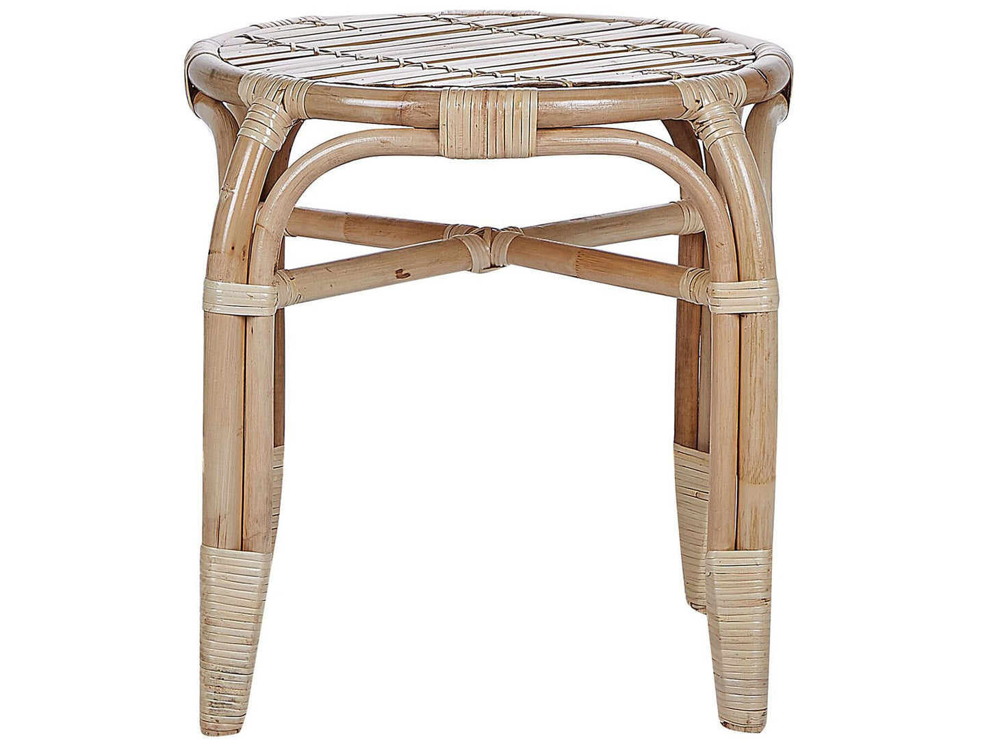 Garden Lounge Set with Table 4 Seater BRINDISI Rattan Natural
