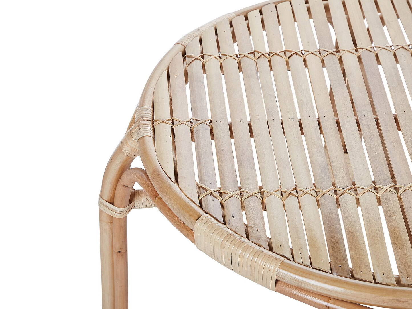 Garden Lounge Set with Table 4 Seater BRINDISI Rattan Natural