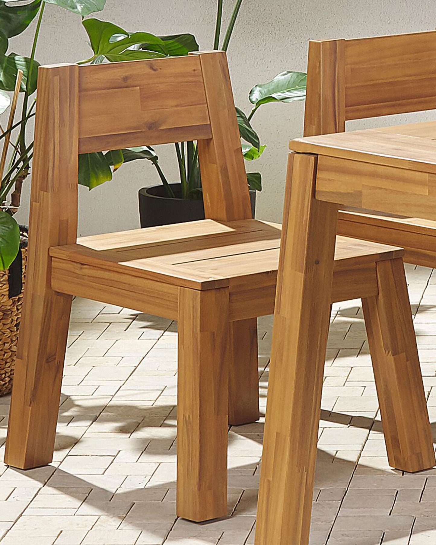 Garden Chair LIVORNO Acacia Wood Brown