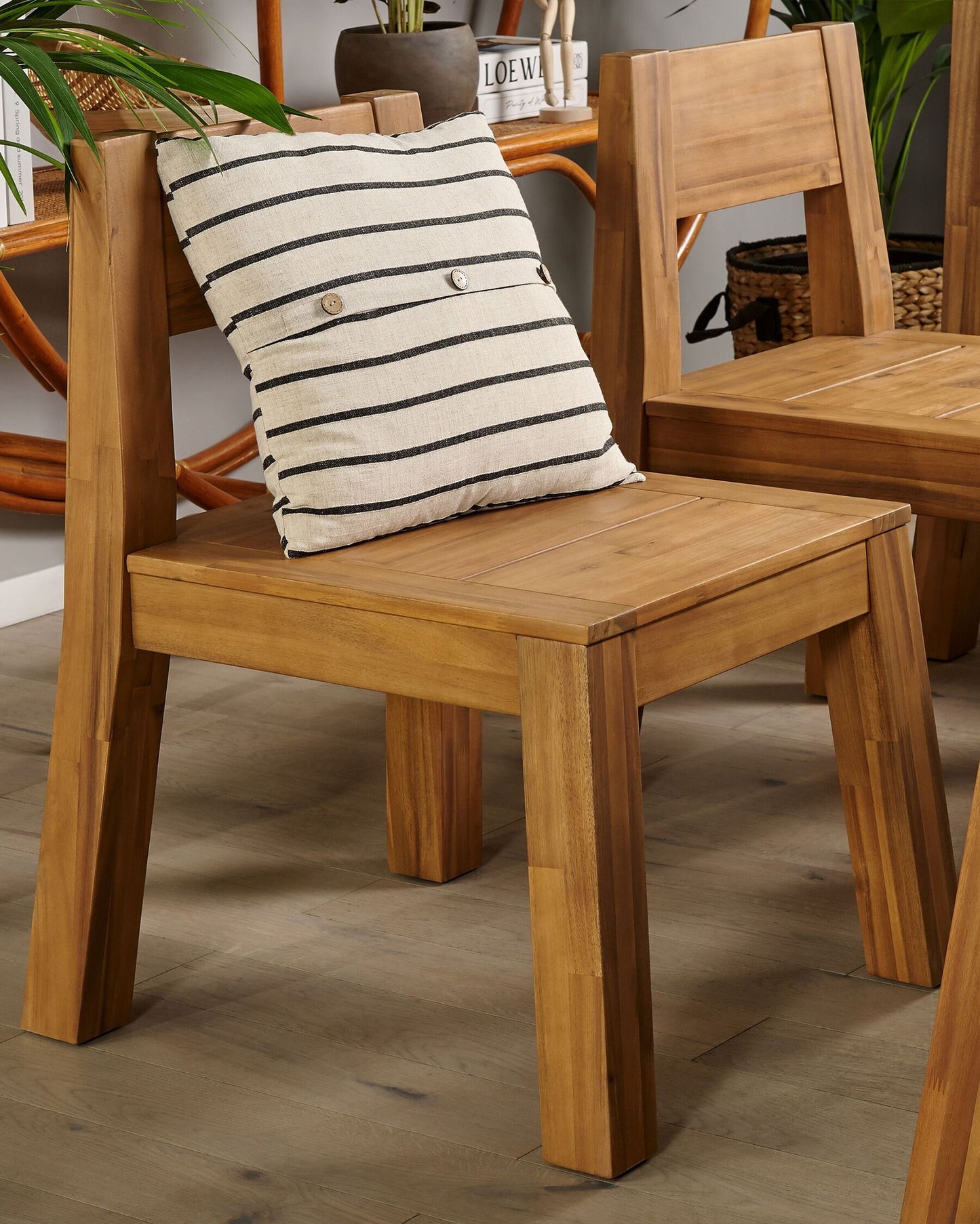 Garden Chair LIVORNO Acacia Wood Brown