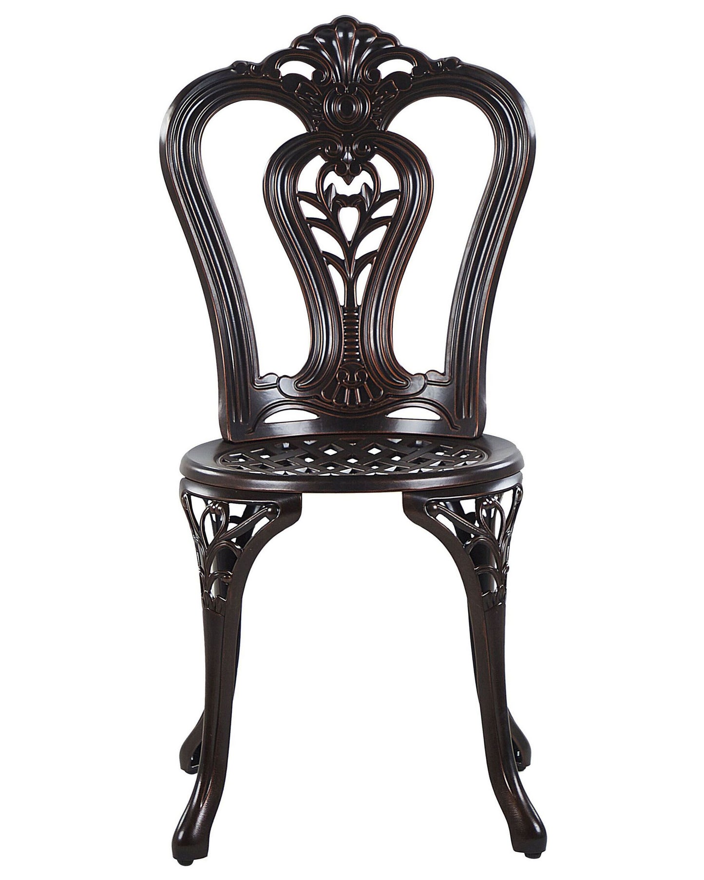 Set of 2 Garden Chairs BOVINO Metal Dark Brown