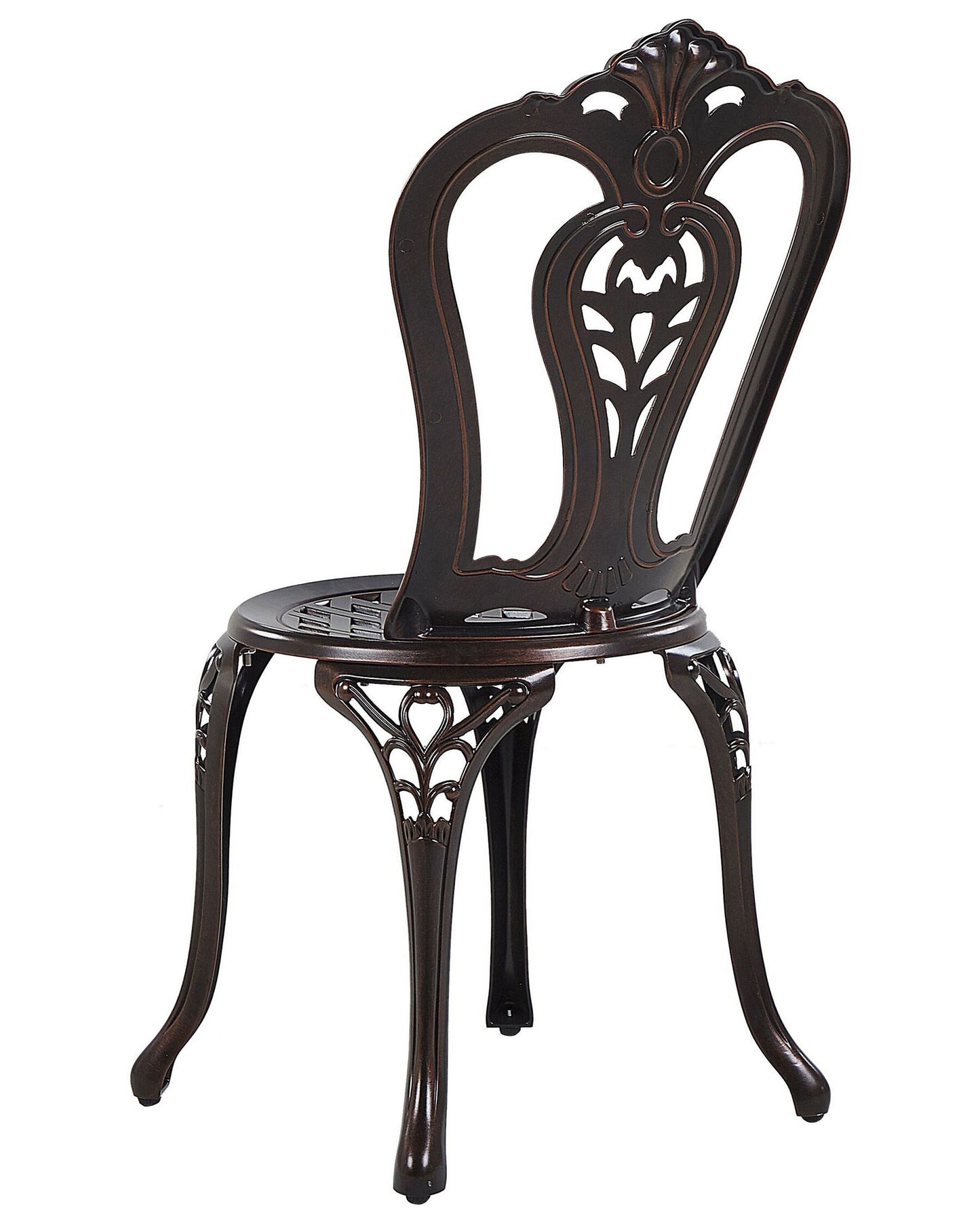 Set of 2 Garden Chairs BOVINO Metal Dark Brown