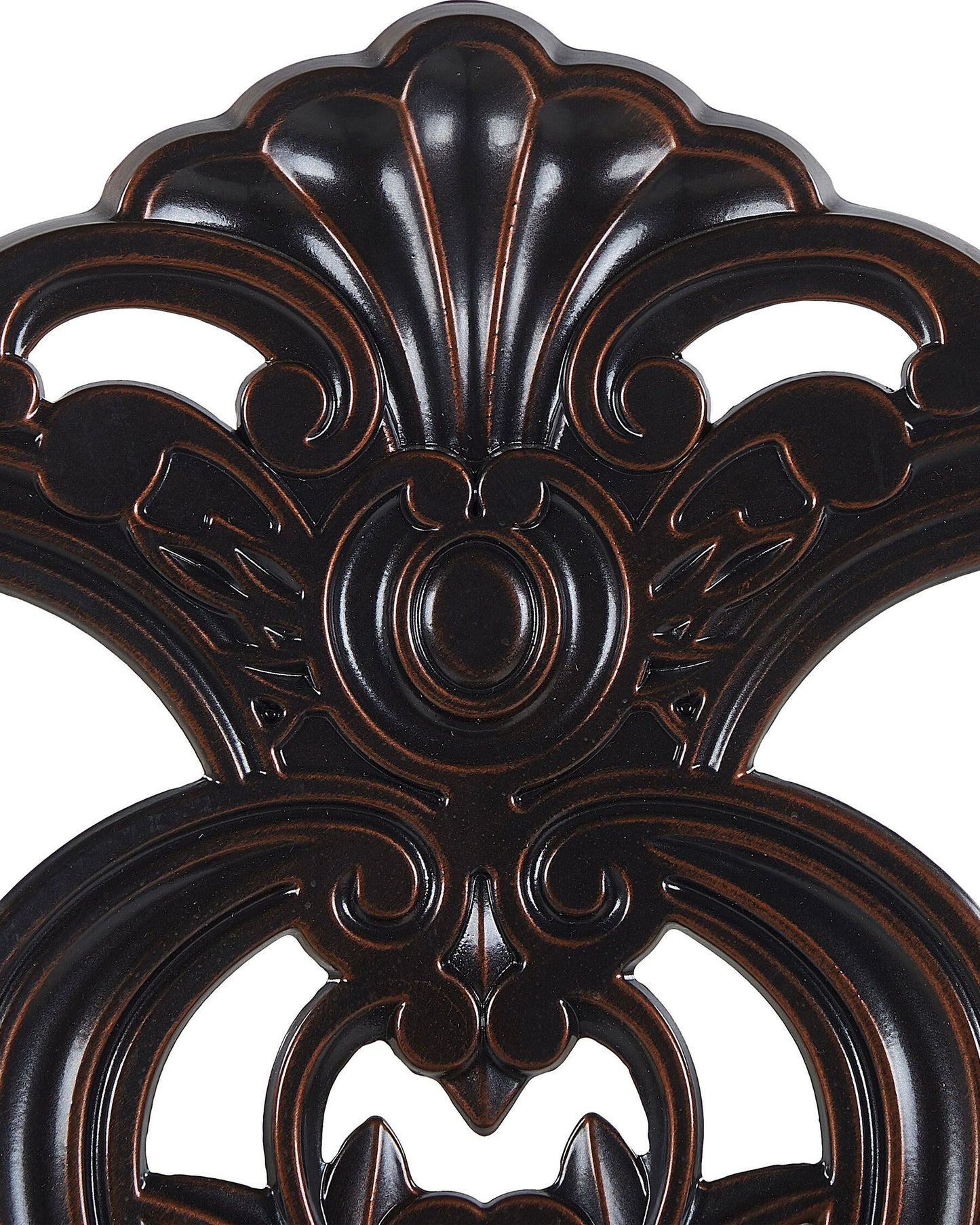 Set of 2 Garden Chairs BOVINO Metal Dark Brown