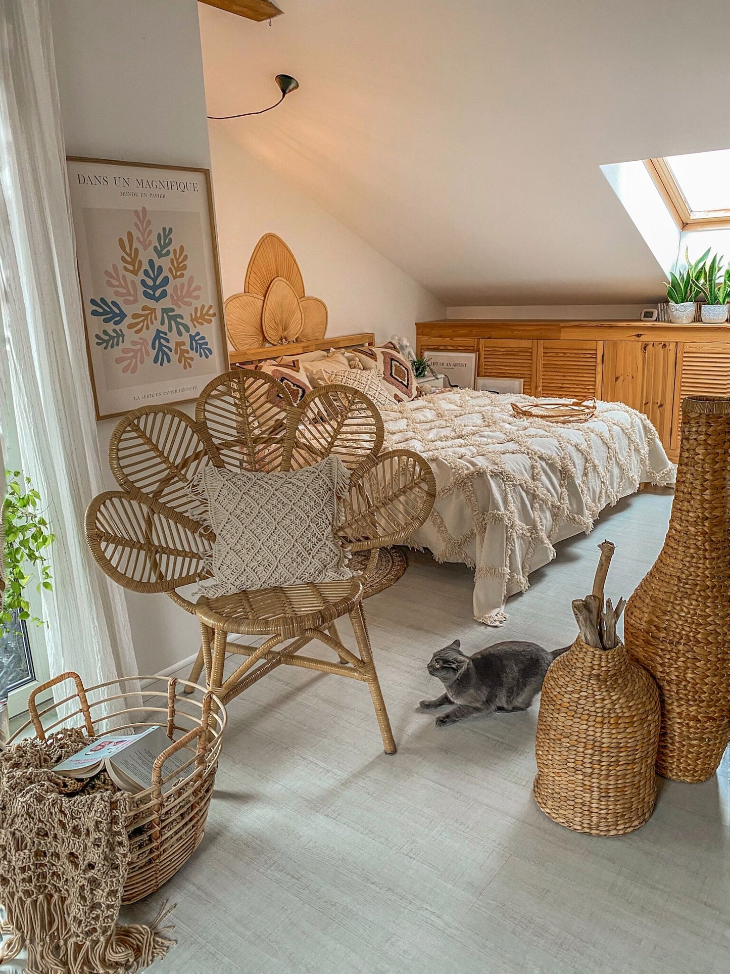 Peacock Chair FLORENTINE Rattan Natural