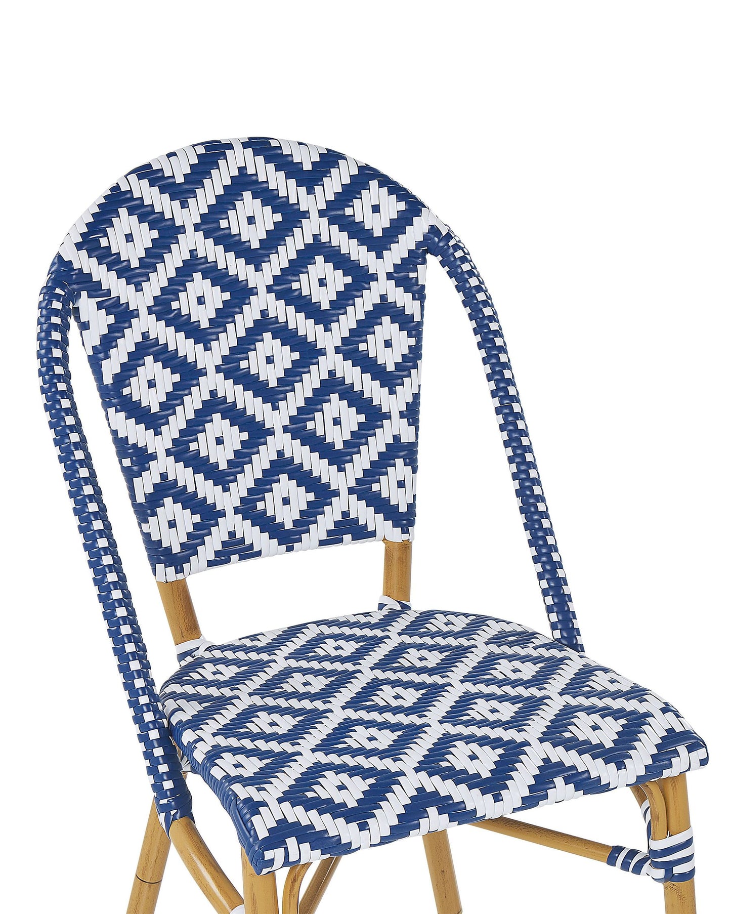 Set of 4 Garden Chairs RIFREDDO PE Rattan Blue