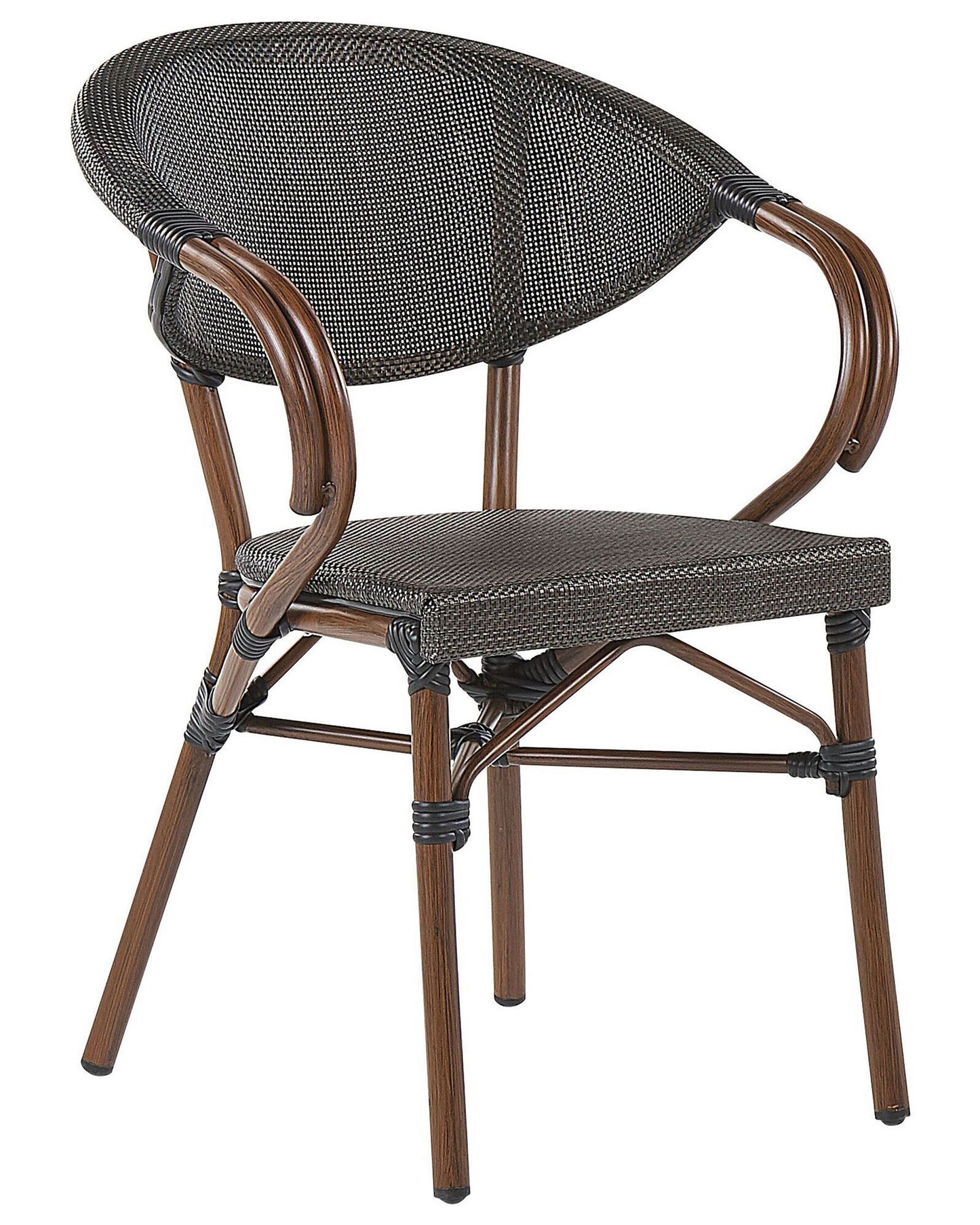 Set of 4 Garden Chairs CASPRI Metal Grey