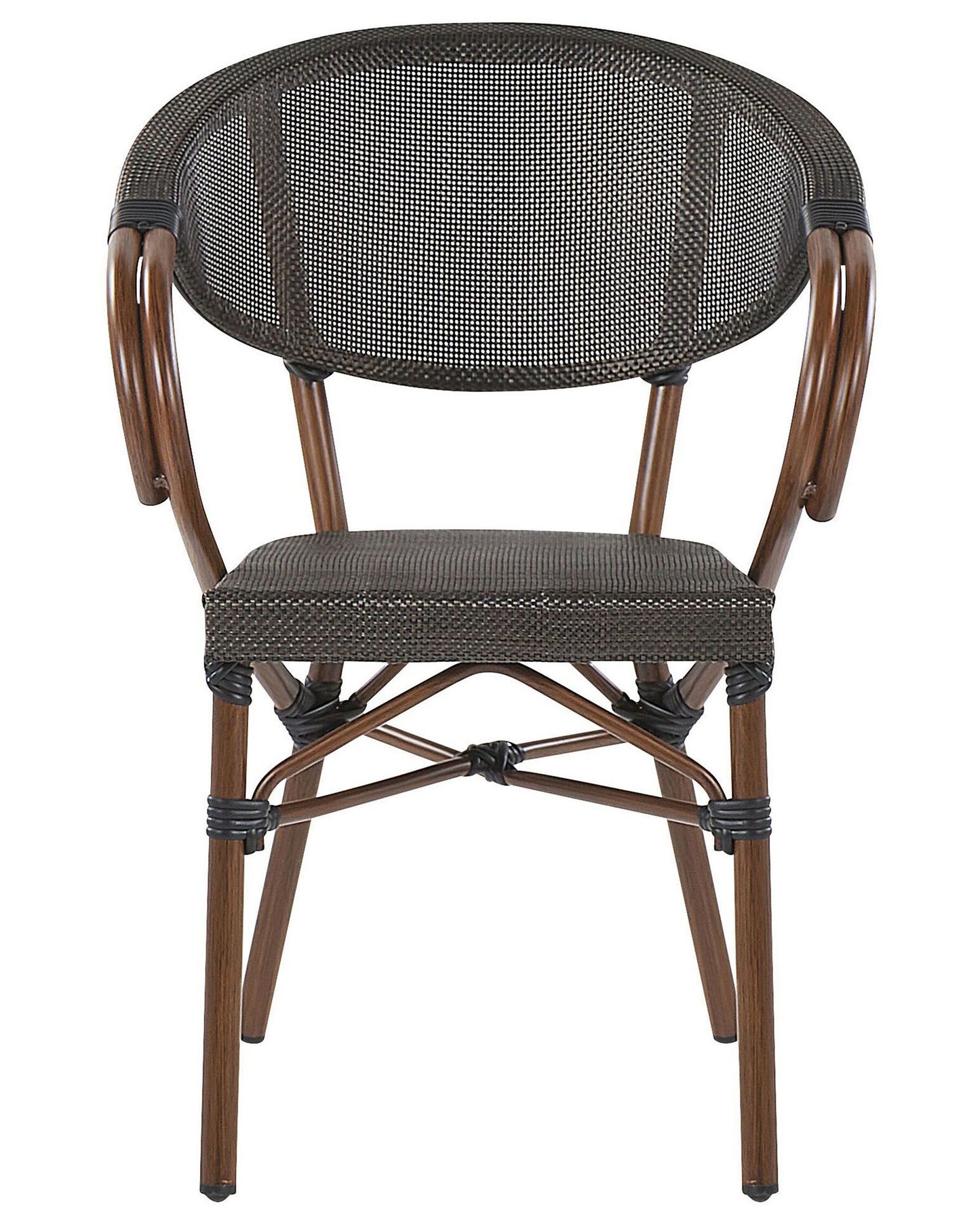 Set of 4 Garden Chairs CASPRI Metal Grey