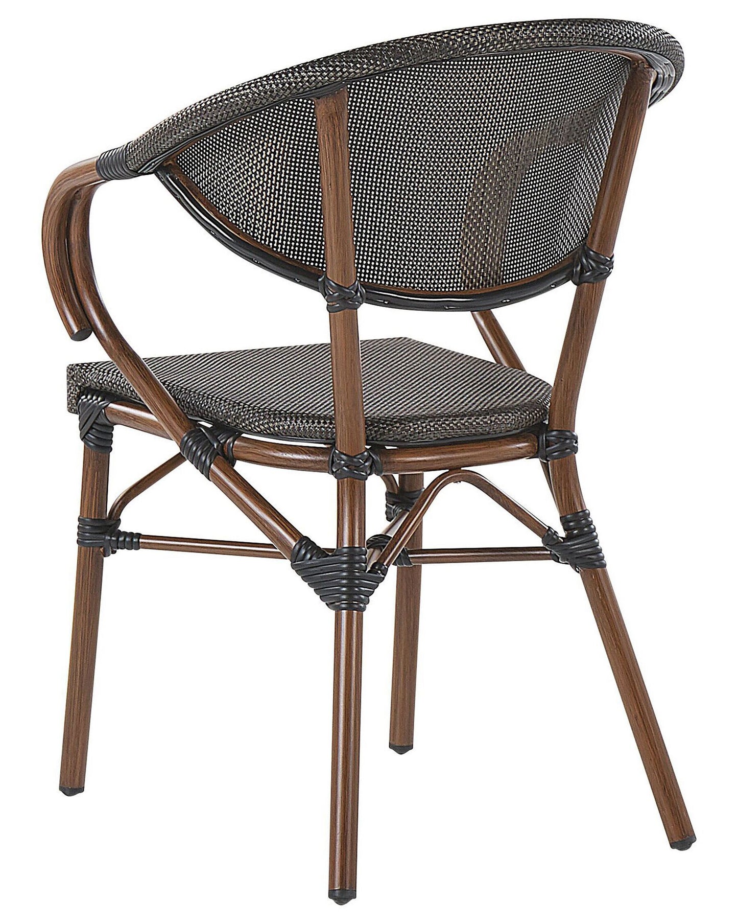 Set of 4 Garden Chairs CASPRI Metal Grey