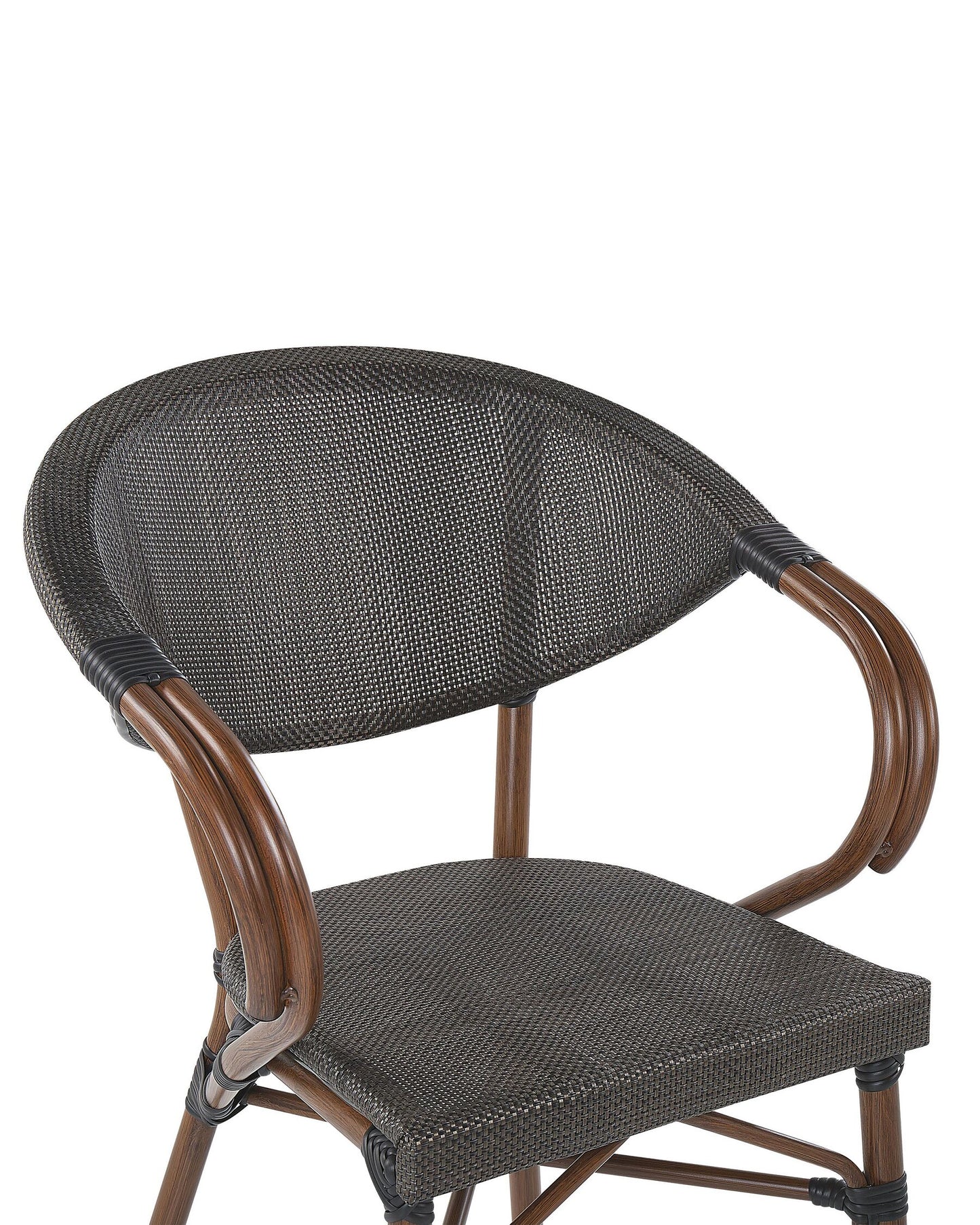 Set of 4 Garden Chairs CASPRI Metal Grey