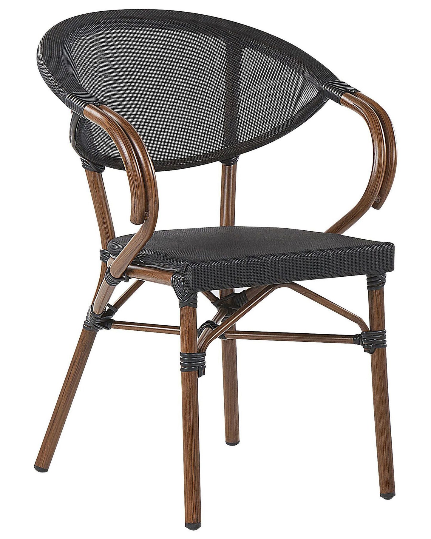 Set of 4 Garden Chairs CASPRI Metal Black