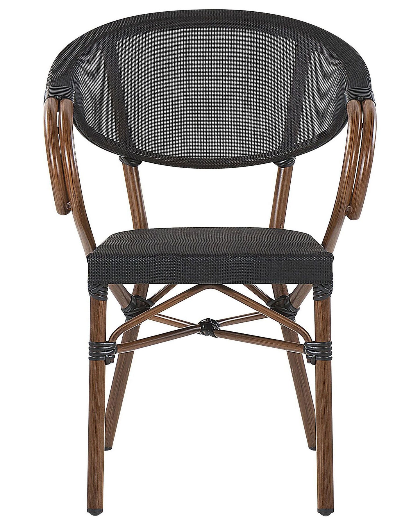 Set of 4 Garden Chairs CASPRI Metal Black