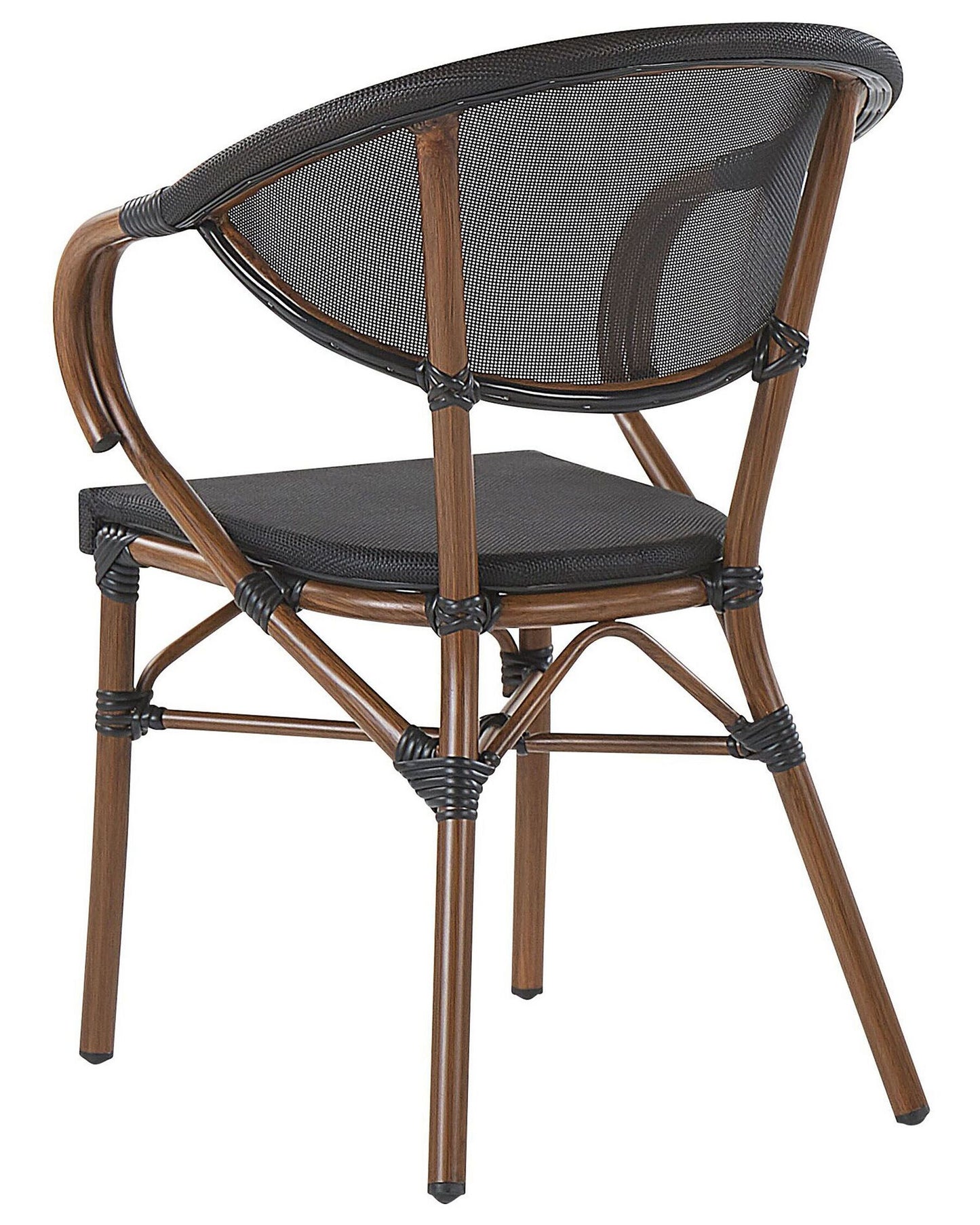 Set of 4 Garden Chairs CASPRI Metal Black