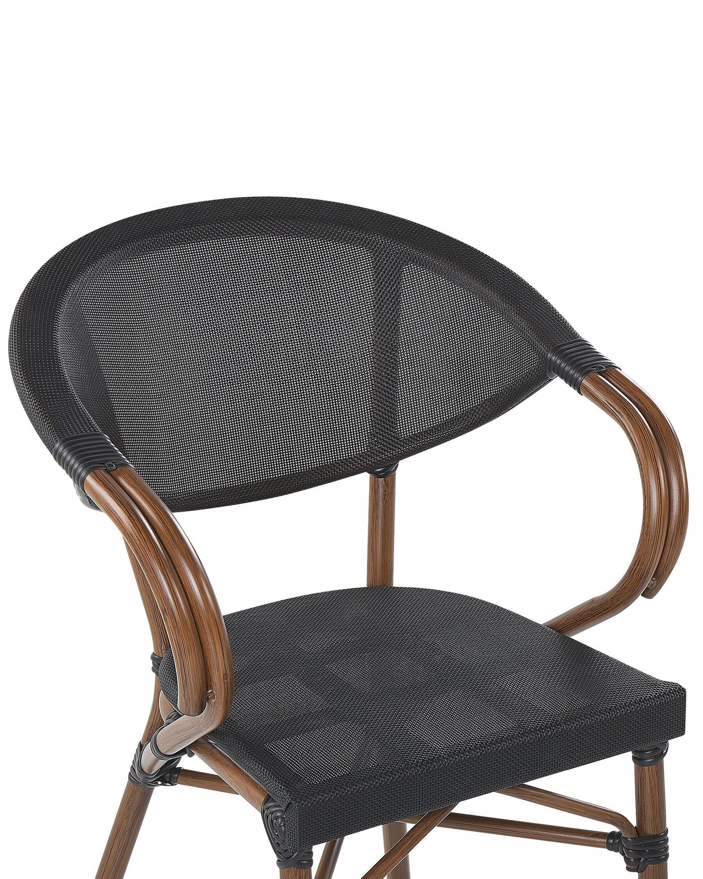 Set of 4 Garden Chairs CASPRI Metal Black