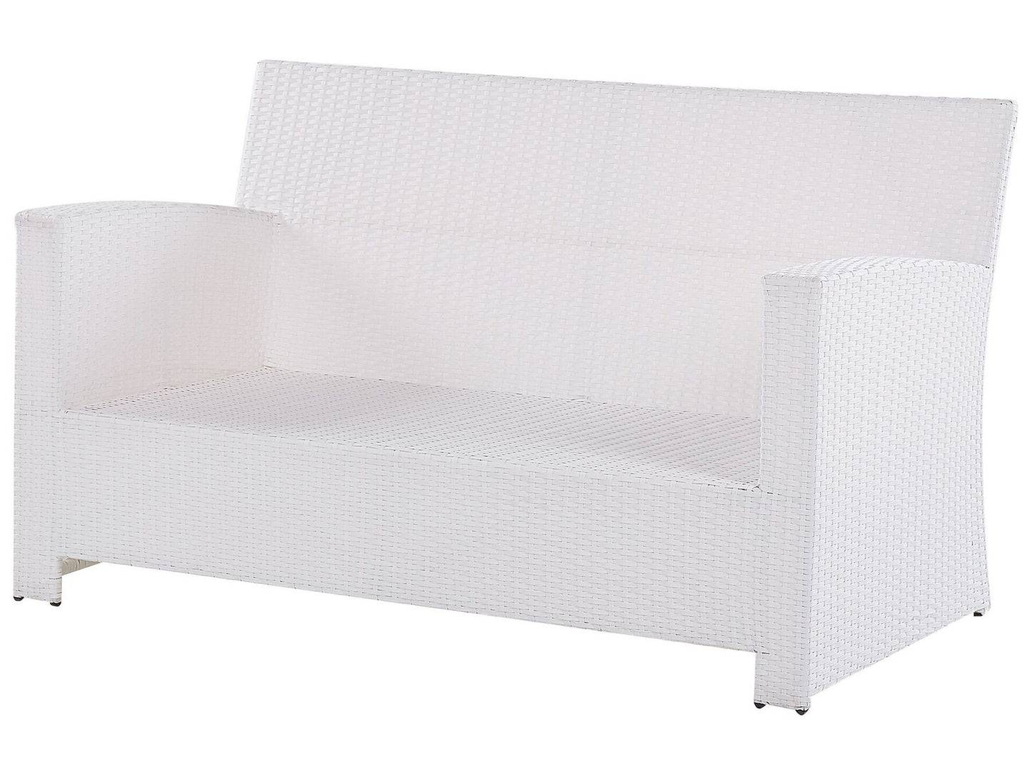 Garden Lounge Set with Table 4 Seater MARINO PE Rattan White