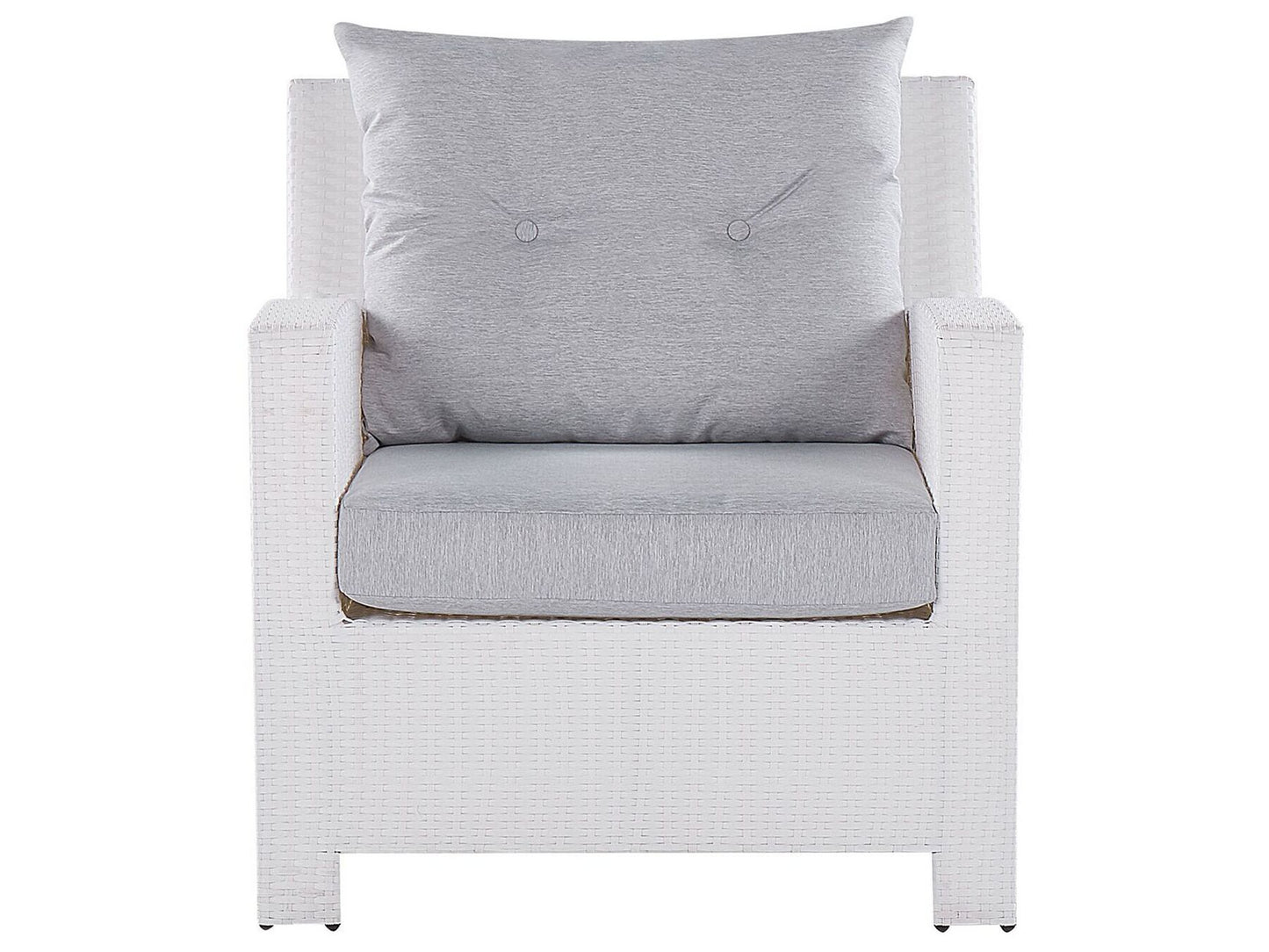 Garden Lounge Set with Table 4 Seater MARINO PE Rattan White