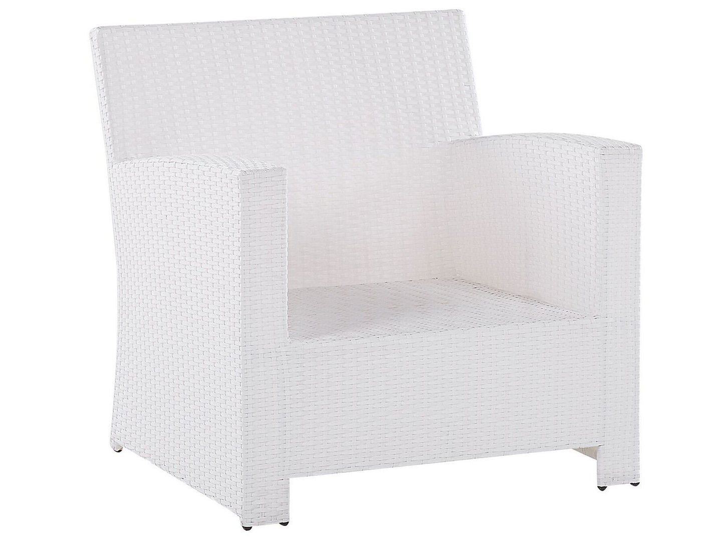 Garden Lounge Set with Table 4 Seater MARINO PE Rattan White