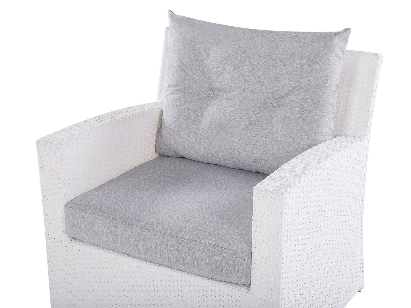 Garden Lounge Set with Table 4 Seater MARINO PE Rattan White