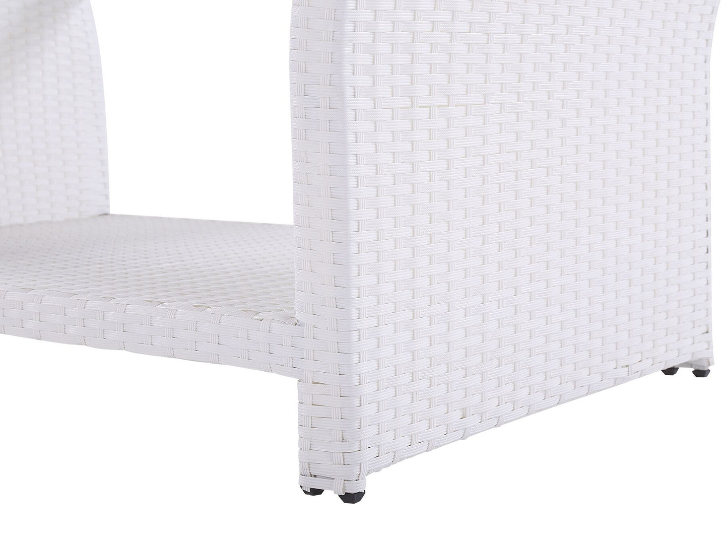 Garden Lounge Set with Table 4 Seater MARINO PE Rattan White