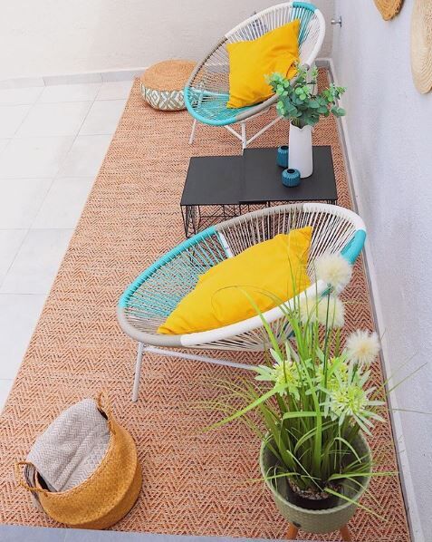 Set of 2 Garden Chairs ACAPULCO PE Rattan White