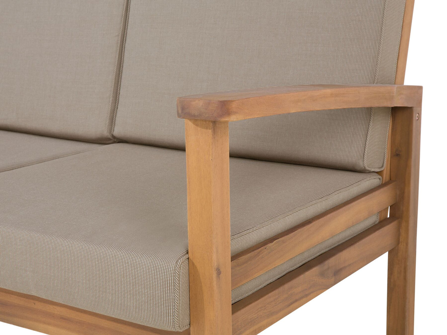 Garden Lounge Set with Table 4 Seater MANILA Certified Acacia Wood Light Brown
