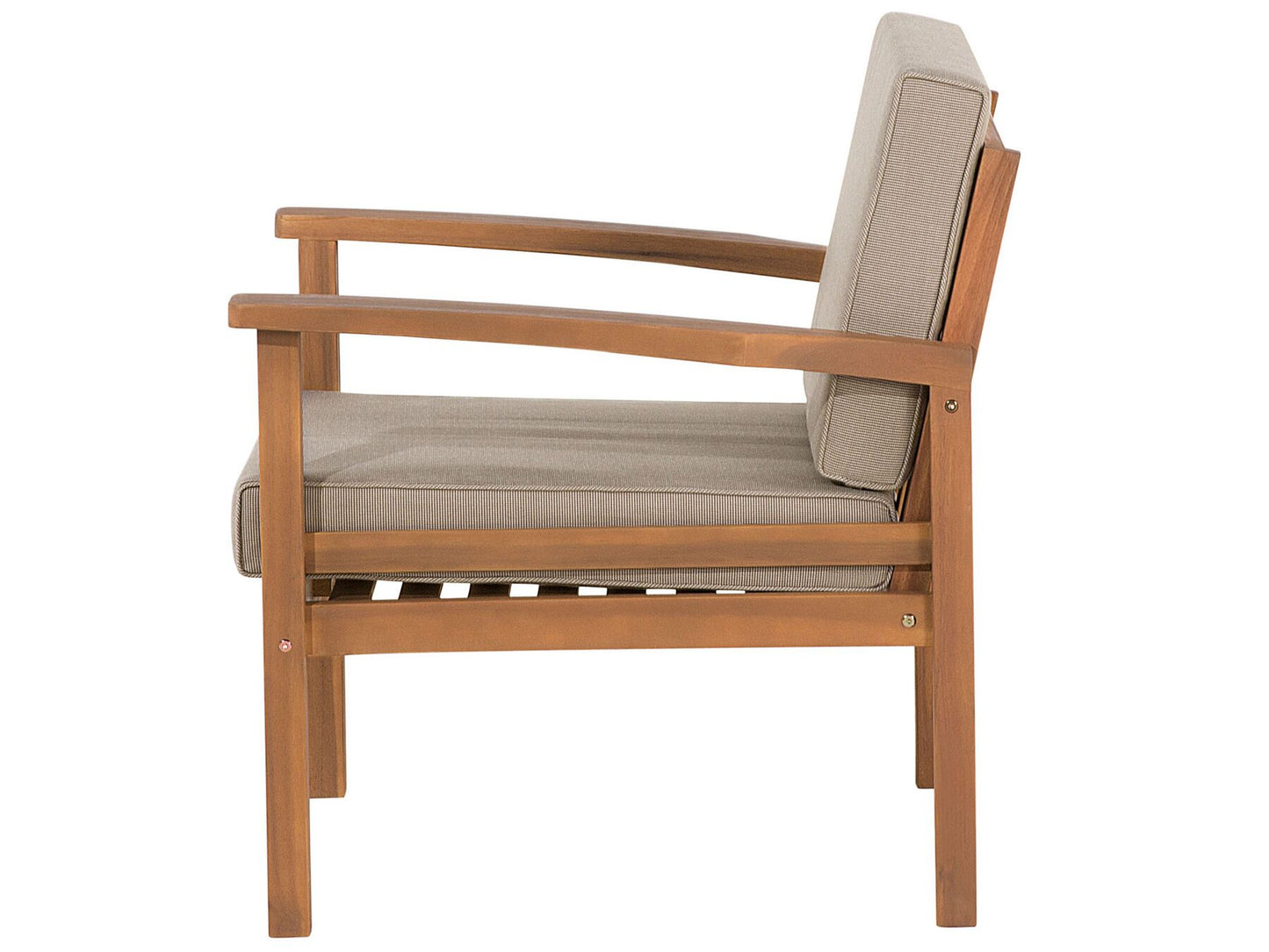 Garden Lounge Set with Table 4 Seater MANILA Certified Acacia Wood Light Brown