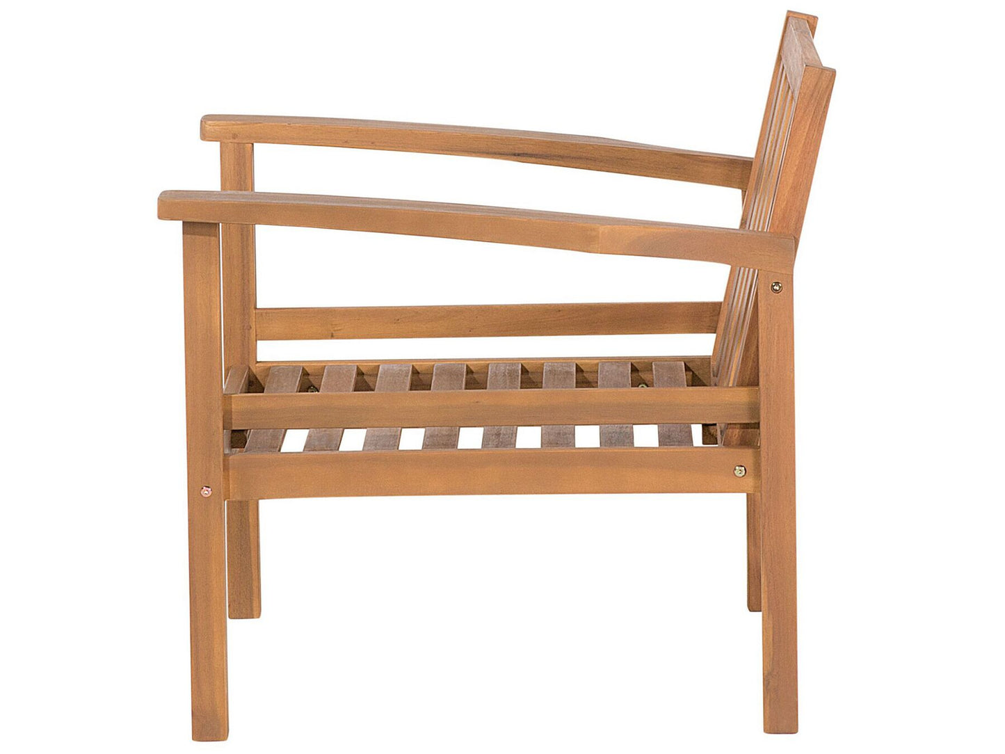 Garden Lounge Set with Table 4 Seater MANILA Certified Acacia Wood Light Brown