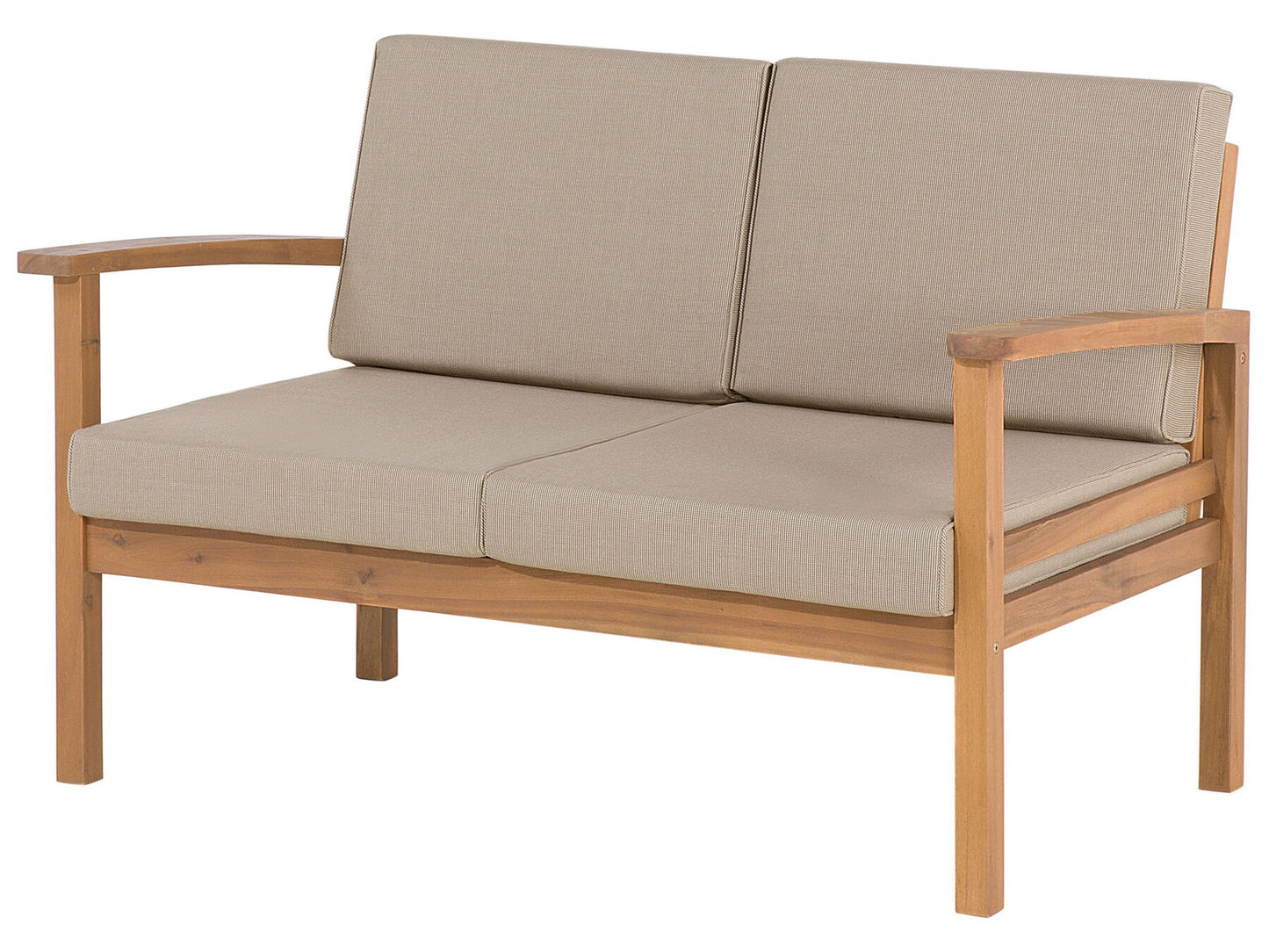Garden Lounge Set with Table and Ottoman 4 Seater MANILA Acacia Wood Light Brown