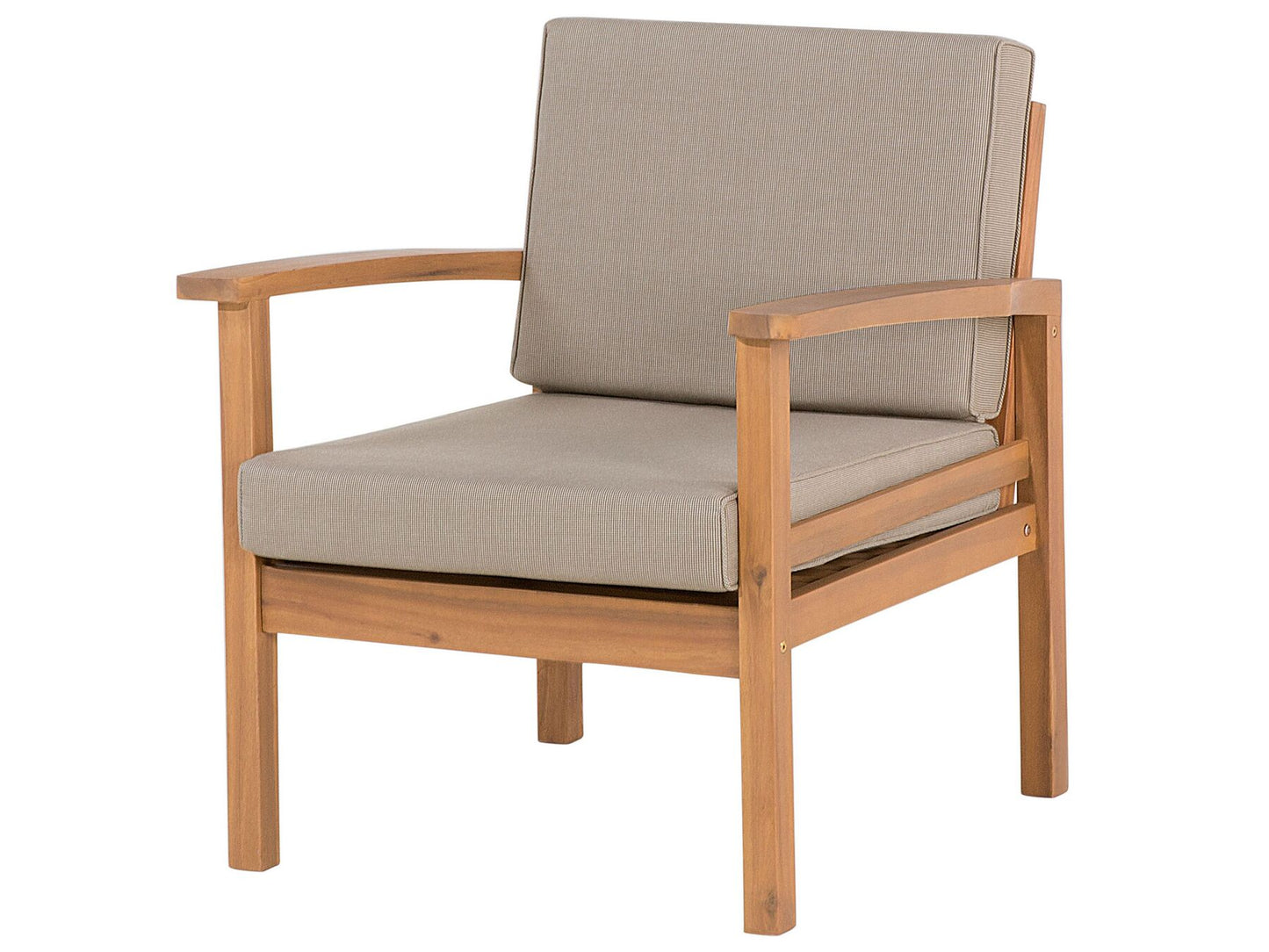Garden Lounge Set with Table and Ottoman 4 Seater MANILA Acacia Wood Light Brown