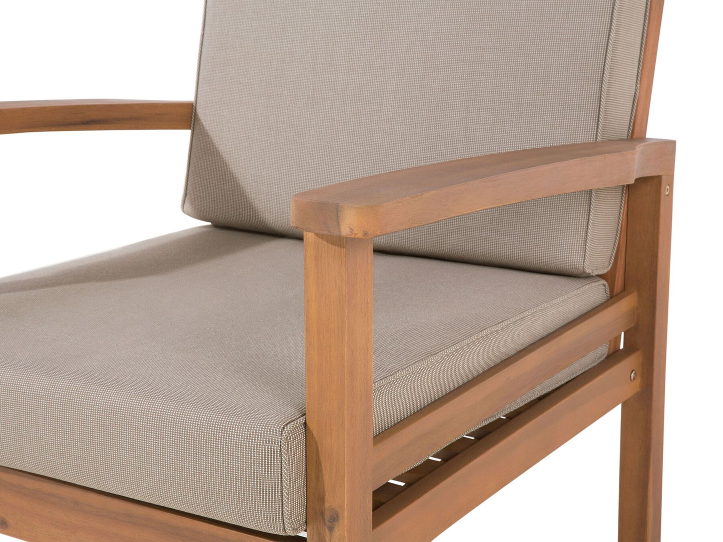 Garden Lounge Set with Table and Ottoman 4 Seater MANILA Acacia Wood Light Brown