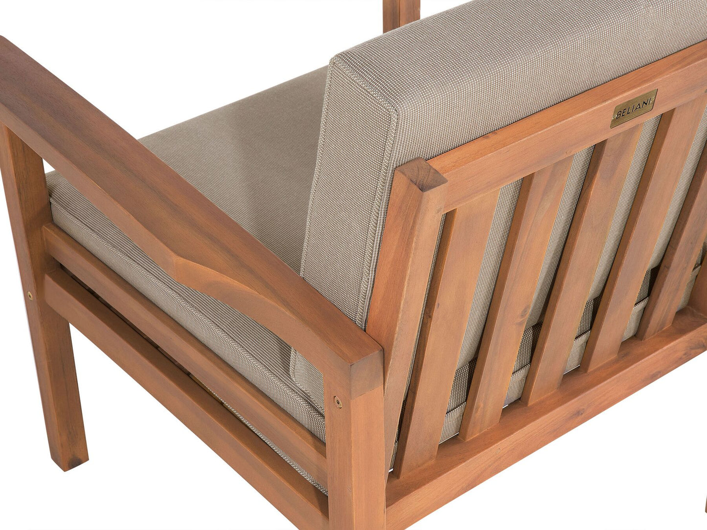 Garden Lounge Set with Table and Ottoman 4 Seater MANILA Acacia Wood Light Brown