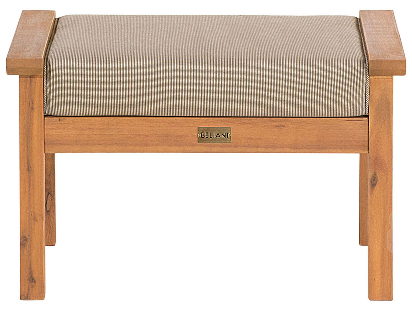 Garden Lounge Set with Table and Ottoman 4 Seater MANILA Acacia Wood Light Brown