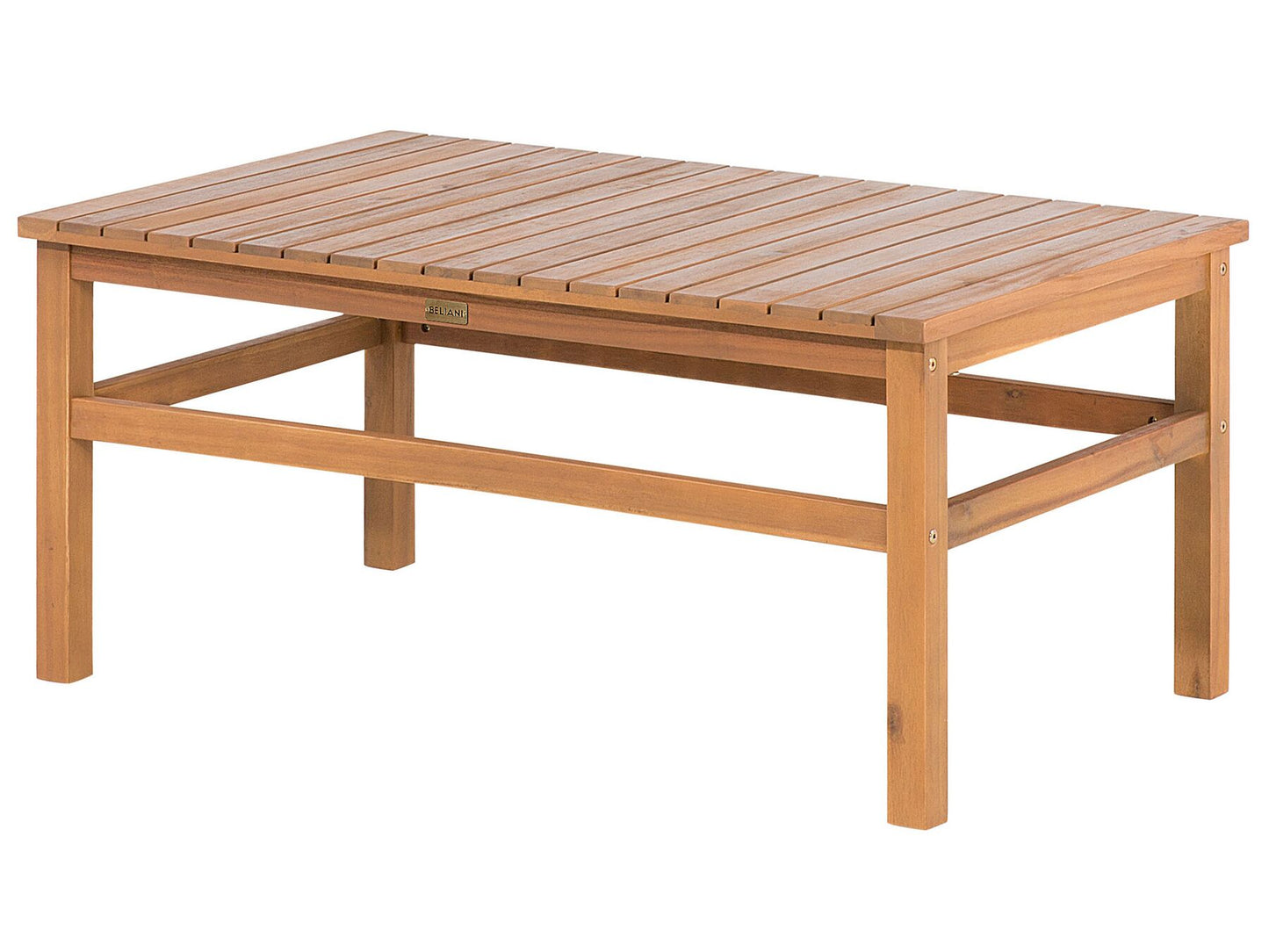 Garden Lounge Set with Table and Ottoman 4 Seater MANILA Acacia Wood Light Brown