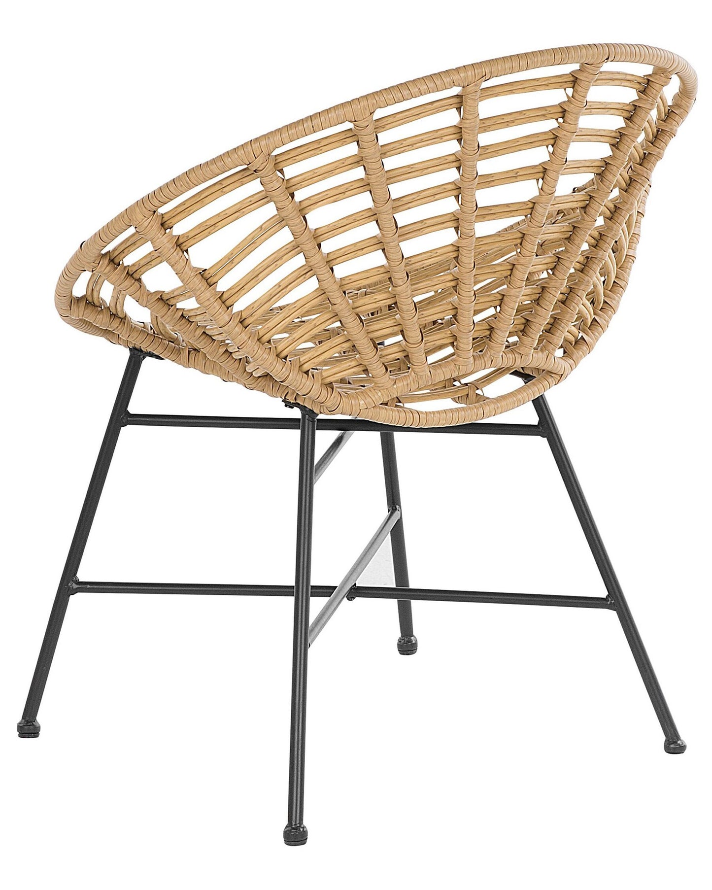 Set of 2 Garden Chairs ACERRA PE Rattan Light Brown