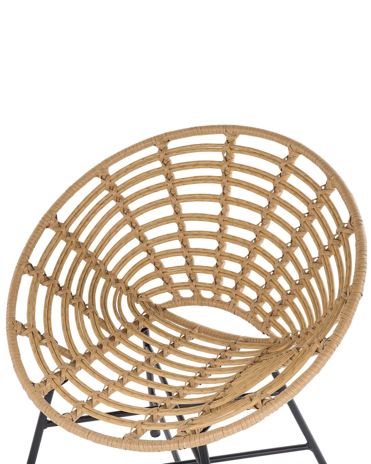 Set of 2 Garden Chairs ACERRA PE Rattan Light Brown