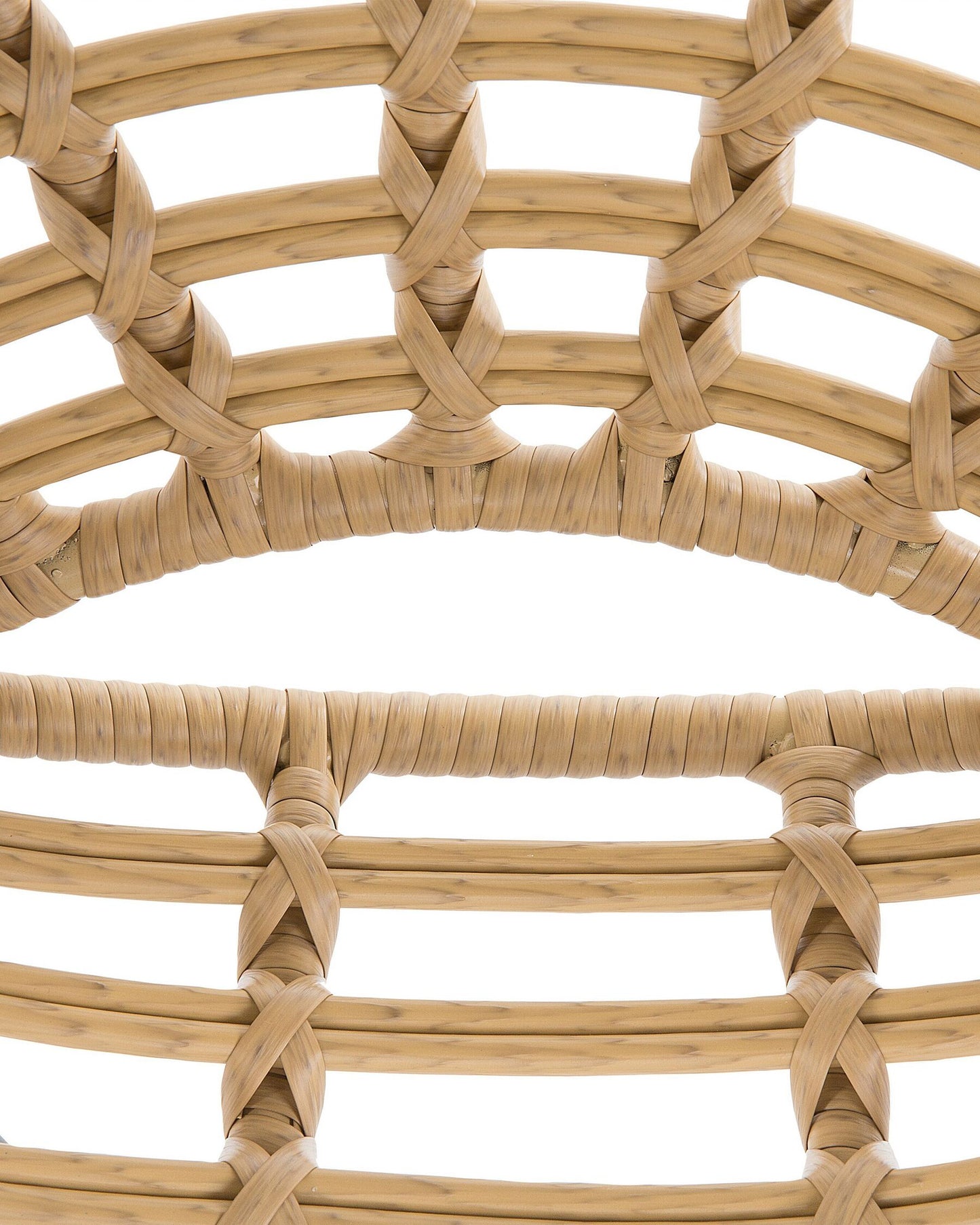 Set of 2 Garden Chairs ACERRA PE Rattan Light Brown