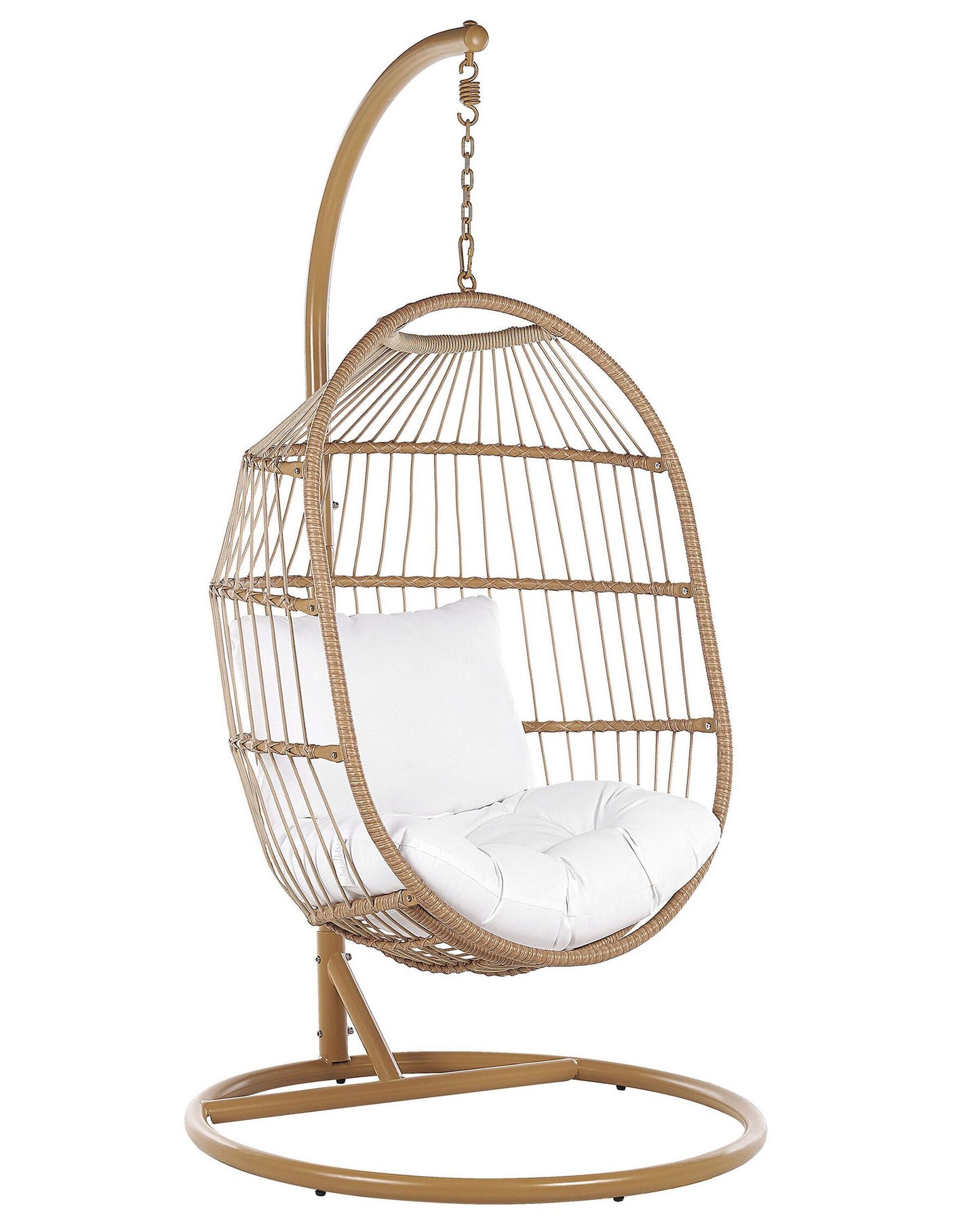 Hanging Chair with Stand ALBA PE Rattan Natural