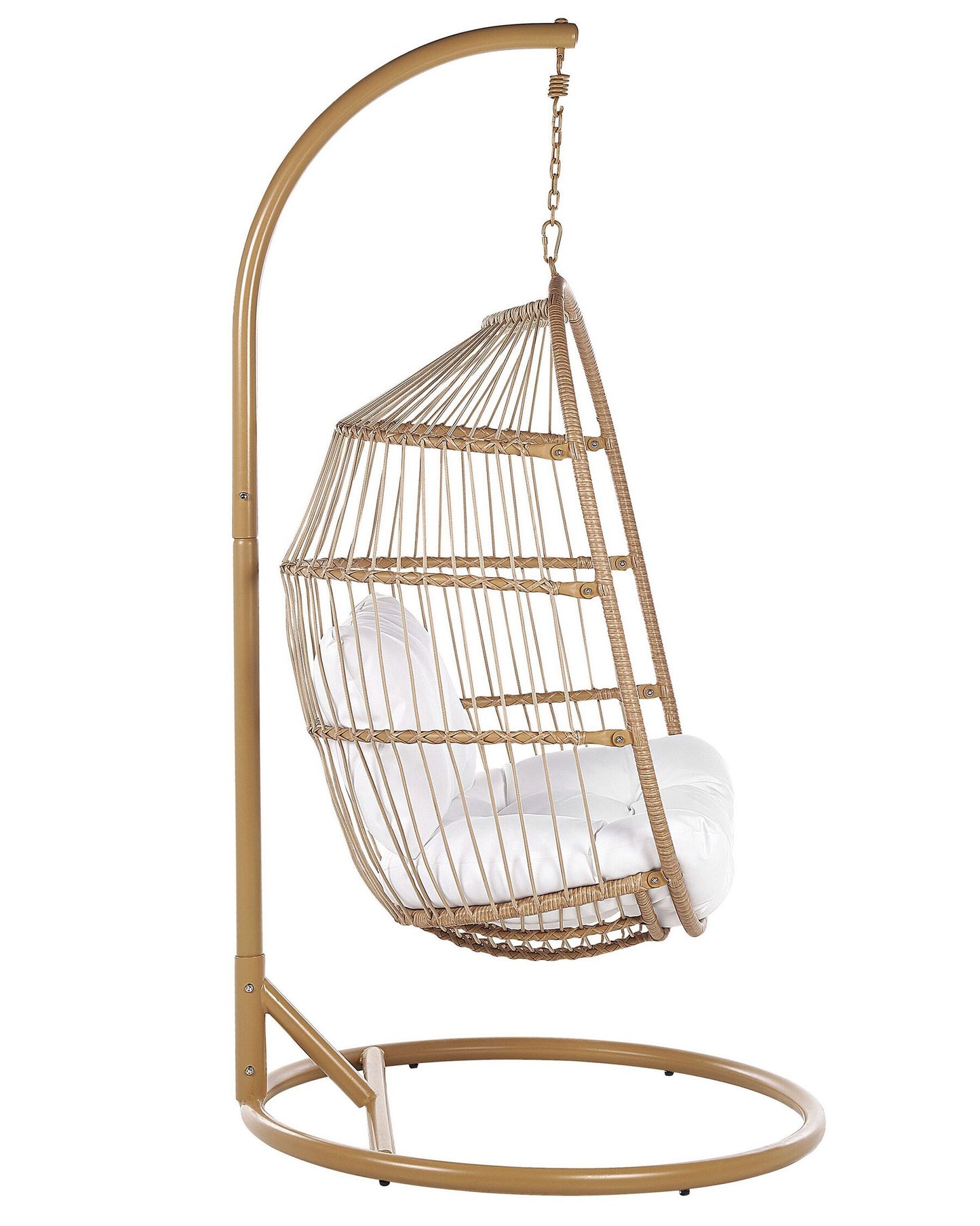 Hanging Chair with Stand ALBA PE Rattan Natural