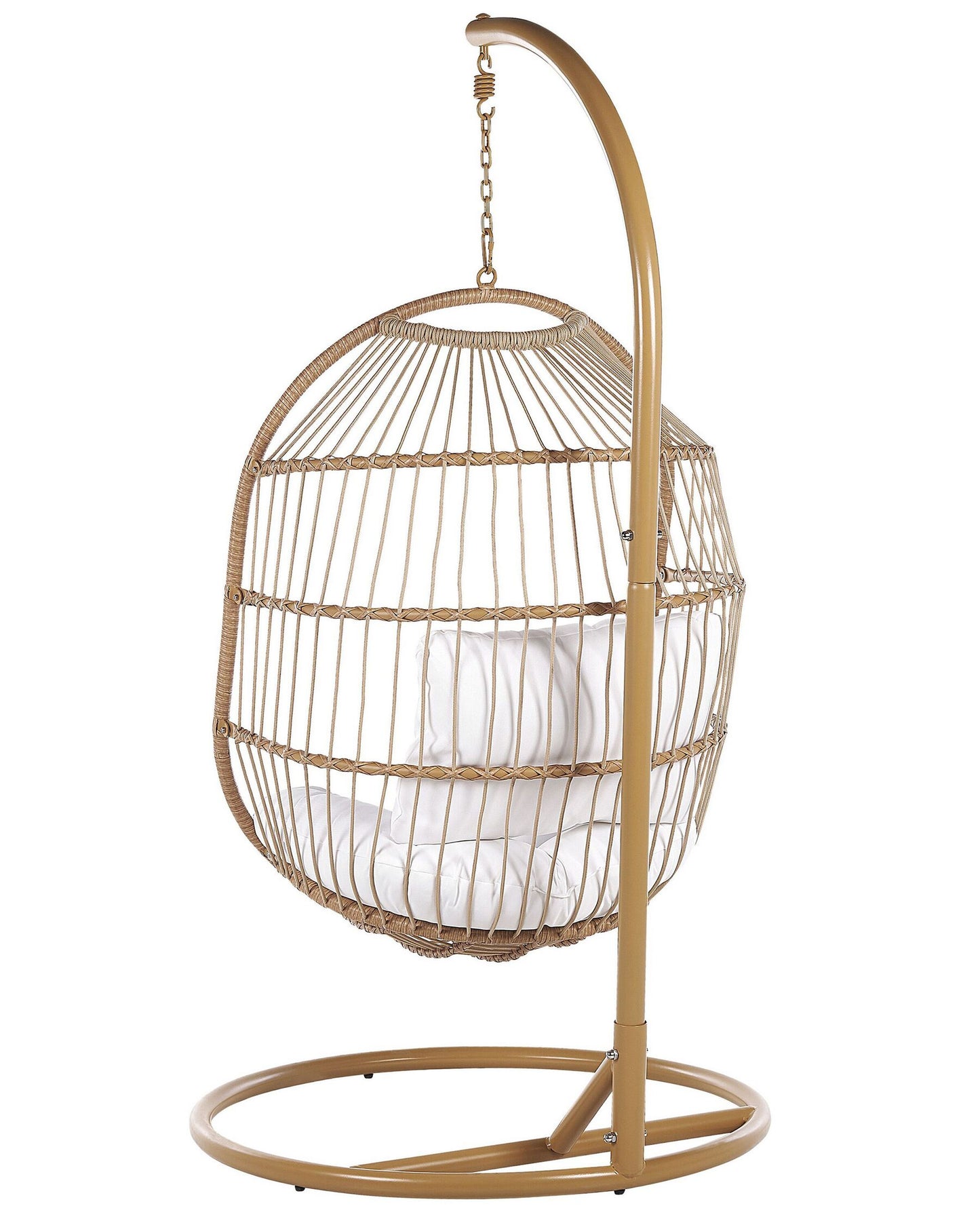 Hanging Chair with Stand ALBA PE Rattan Natural